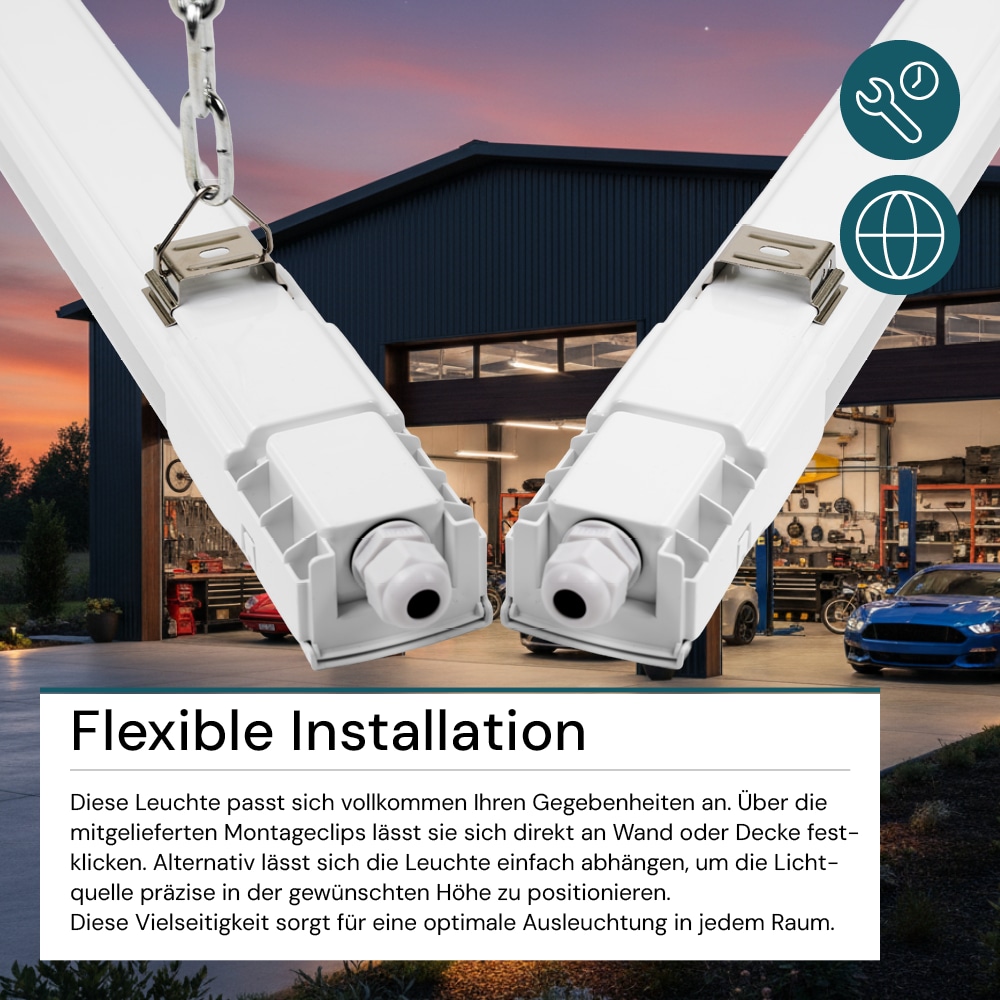 LUXULA LED-Feuchtraumleuchte, EEK: E, 16W, 1760lm, 4000K, 750mm