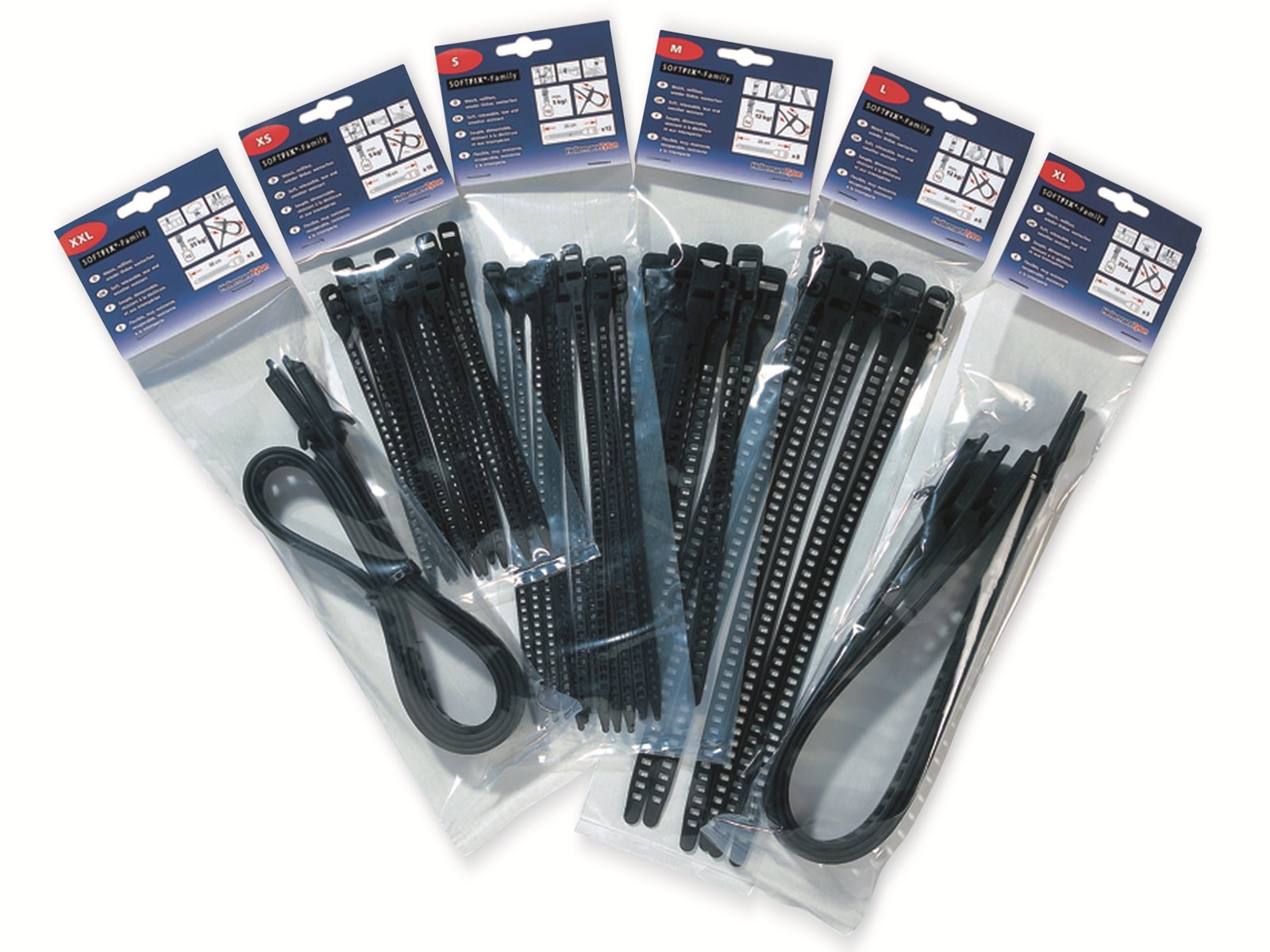 HELLERMANNTYTON Kabelbinder lösbar, 115-28898, Softfix®, XXL, 880x28, 3 Stück