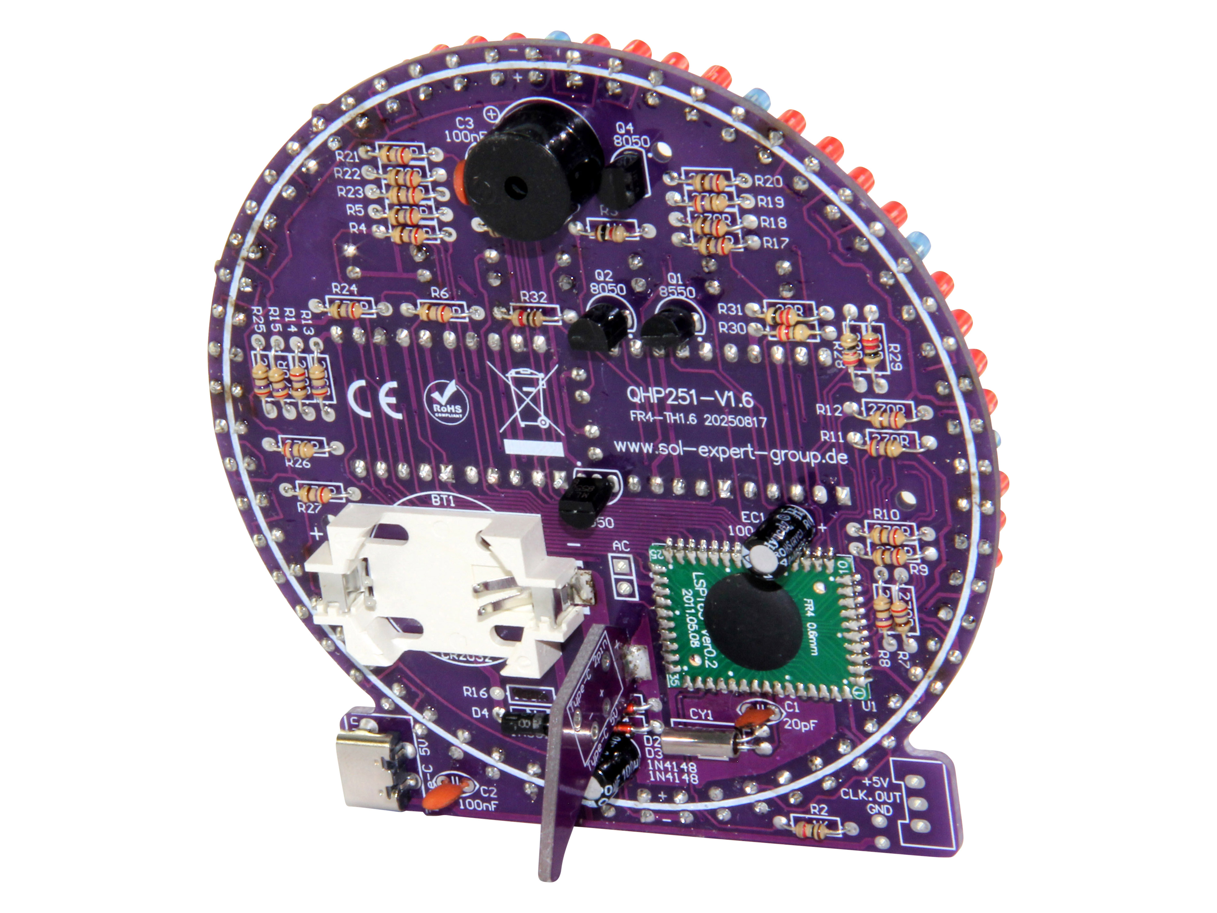 SOL-EXPERT Lötbausatz LED-Laufuhr