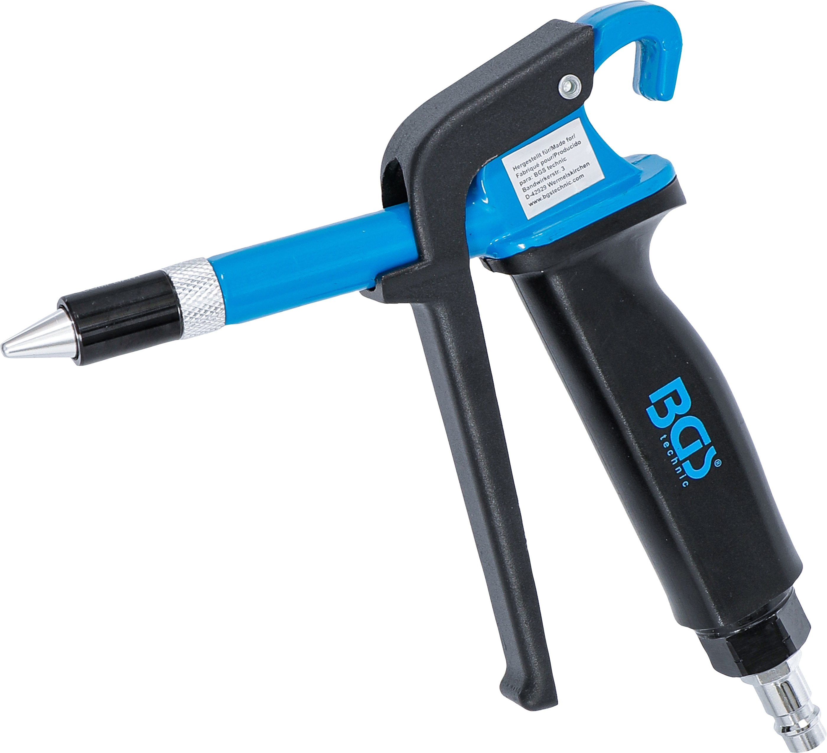 BGS TECHNIC Druckluft-Ausblaspistole, 3329, mit geräuschreduzierender Düse