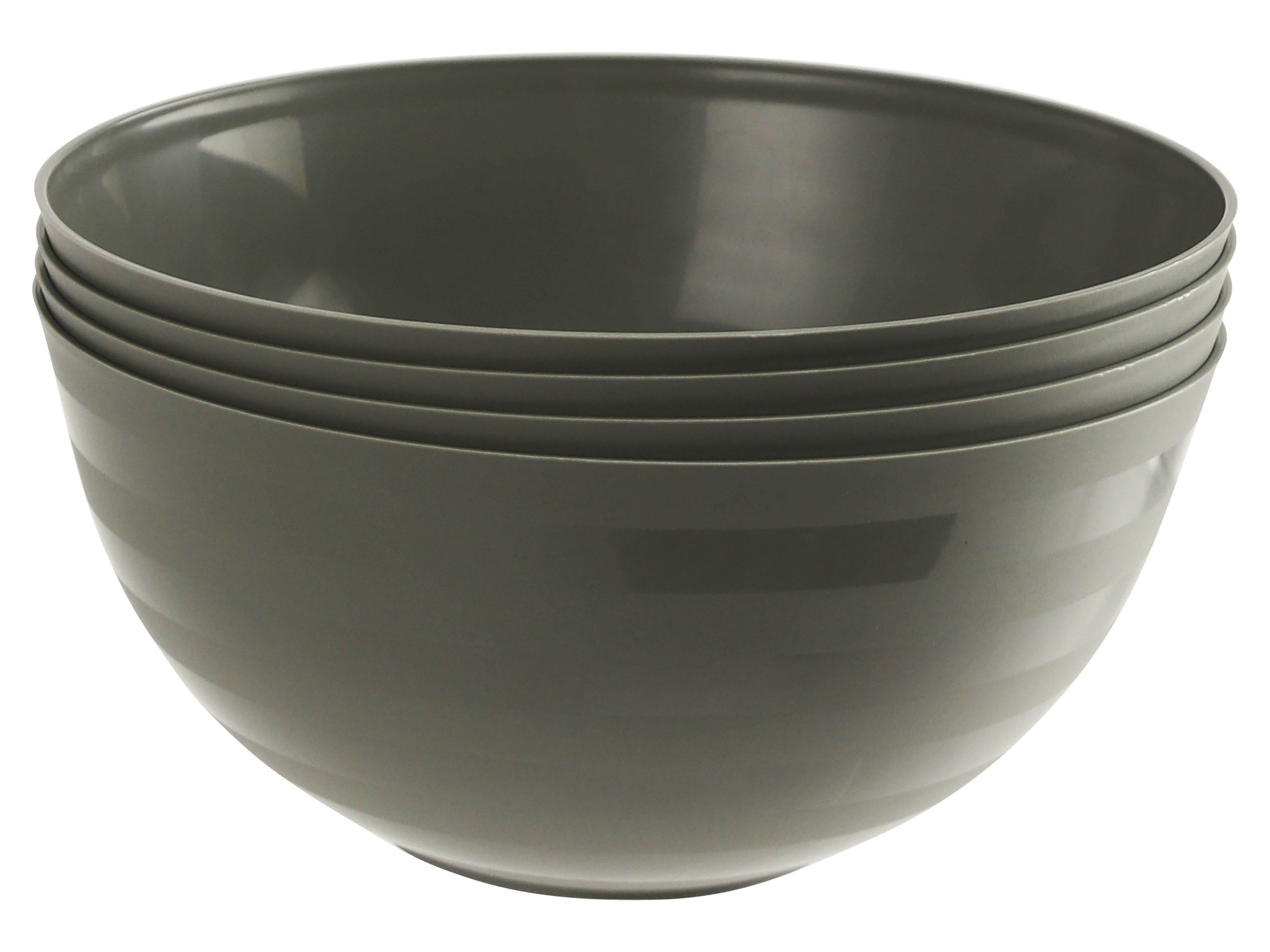 Camping-Schalen, 4-teilig, grau, Ø 140mm