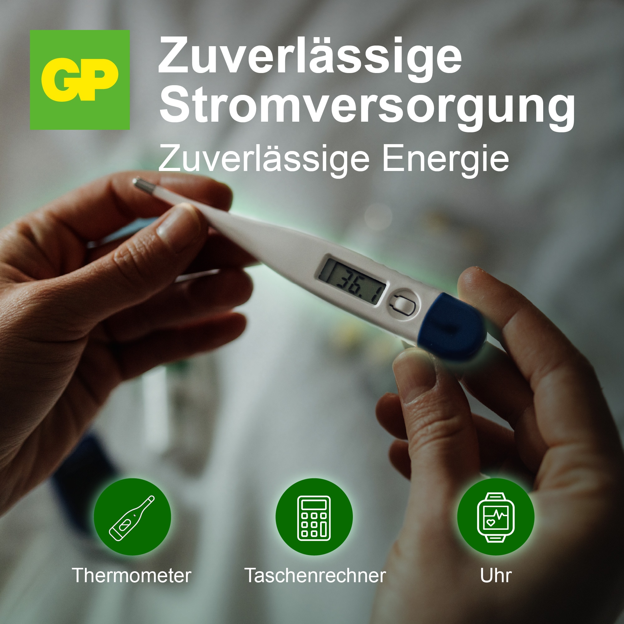 GP Knopfzelle LR44, Alkaline, 1,5 V-, 10 Stück