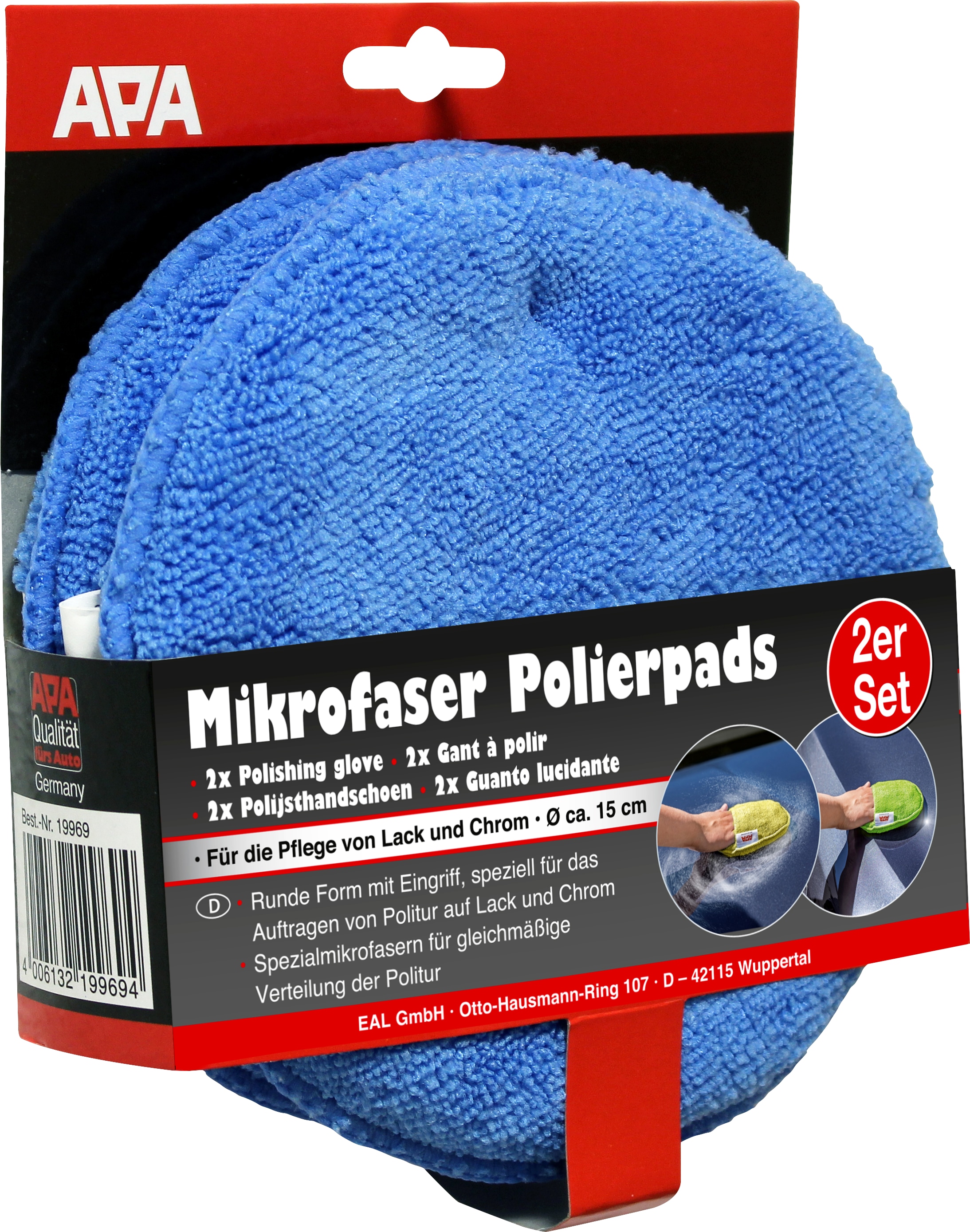 APA Mikrofaser Polierpads, 19969, 2er-Set