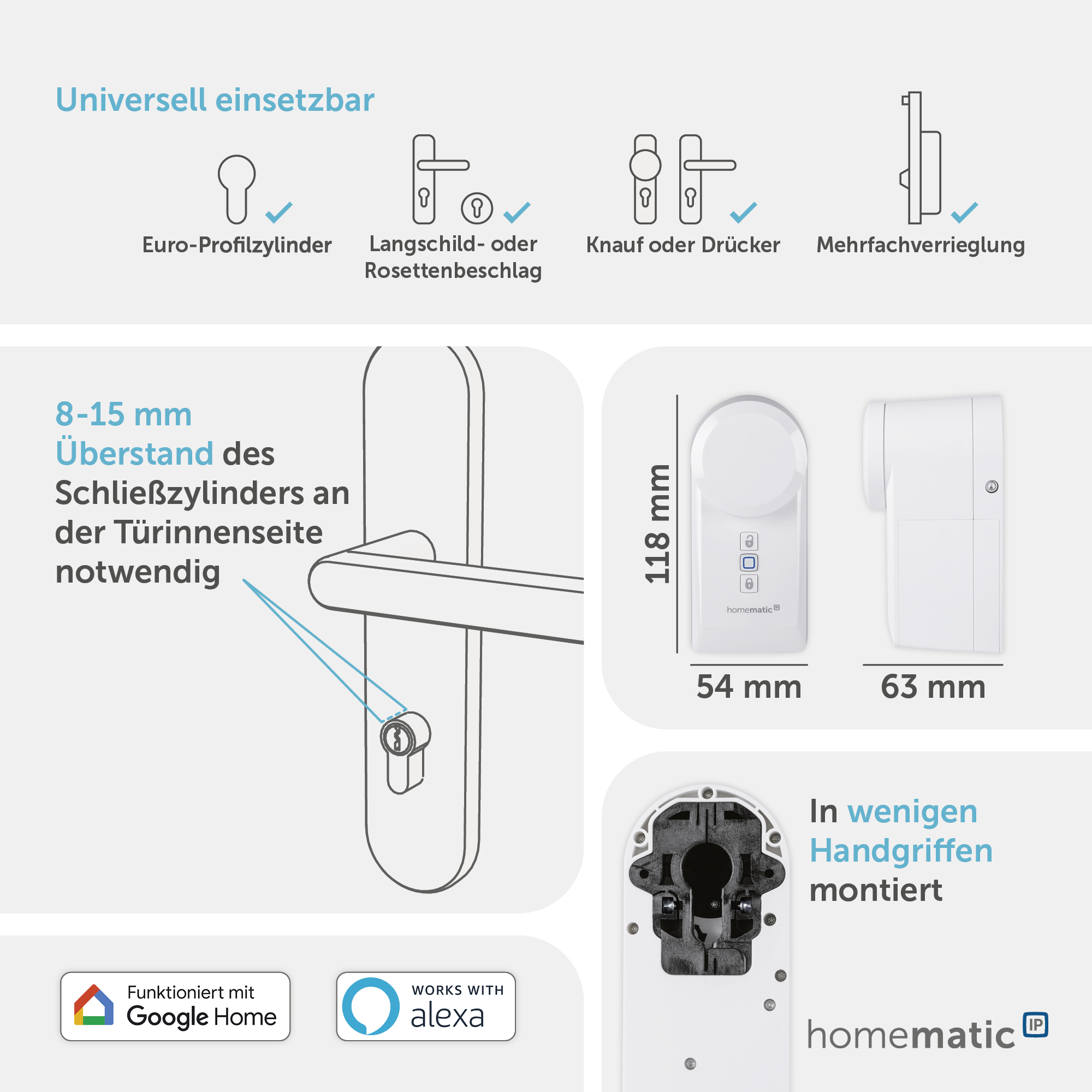 HOMEMATIC IP Smart Home 154952A0 Türschlossantrieb