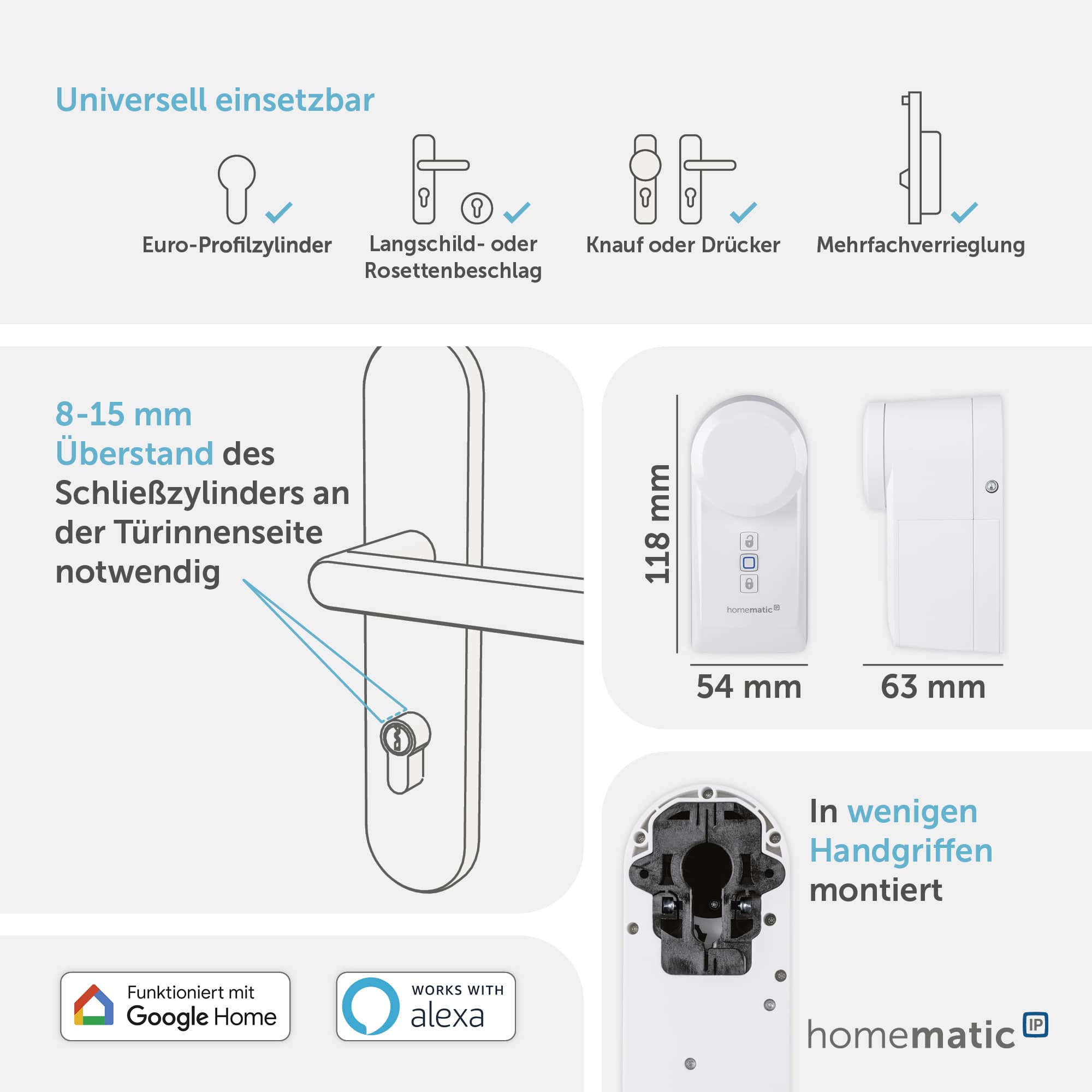 HOMEMATIC IP Smart Home 154952A0 Türschlossantrieb
