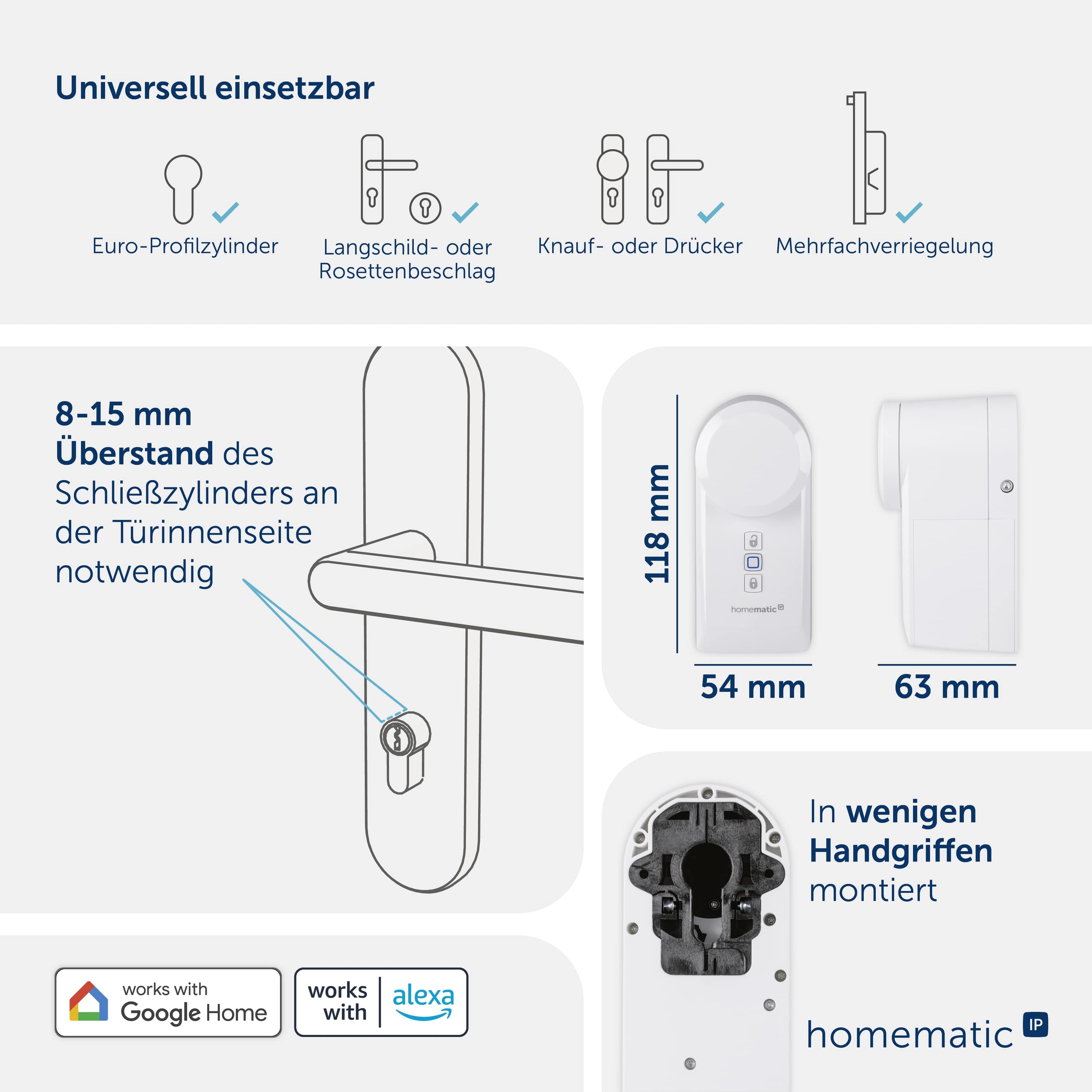 HOMEMATIC IP Smart Home 154952A0 Türschlossantrieb HOMEMATIC IP Smart Home 154952A0 Türschlossantrieb