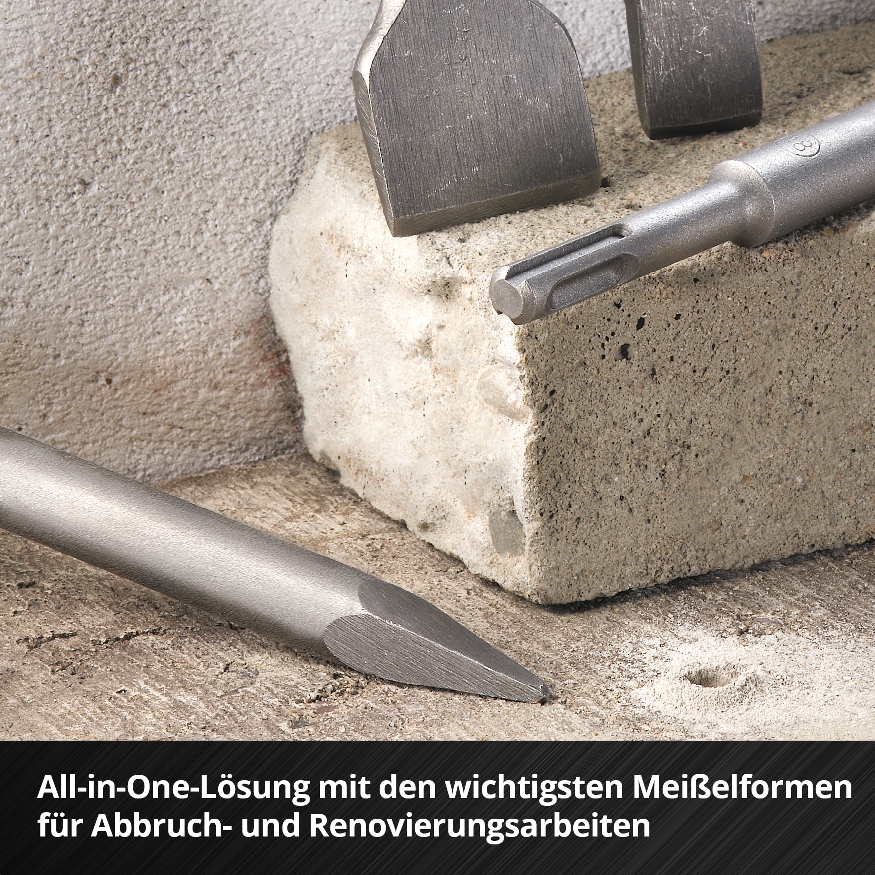 EINHELL SDS-Plus Meißel-Set 247205, 250 mm, 4-teilig EINHELL SDS-Plus Meißel-Set 247205, 250 mm, 4-teilig