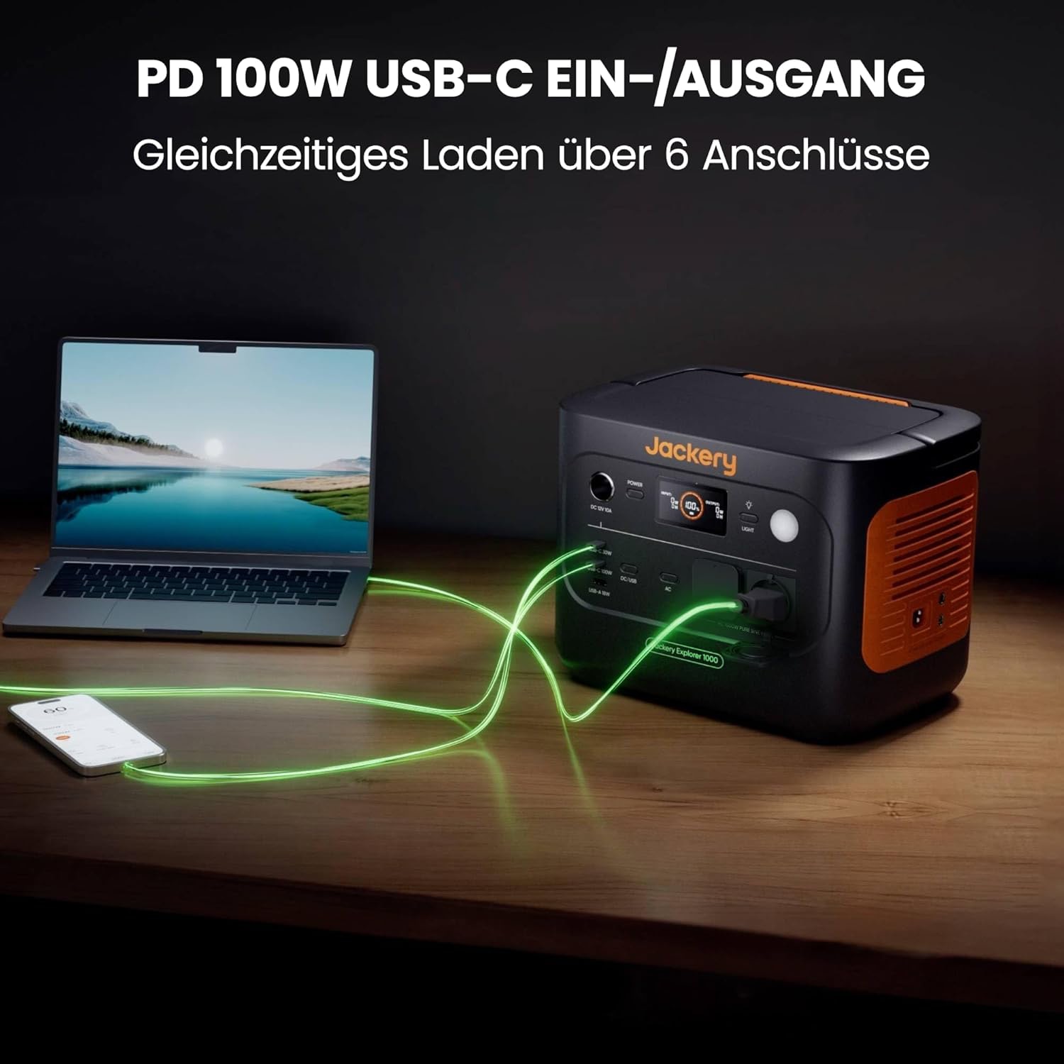 JACKERY Tragbare Powerstation E1000V2, 1070 Wh, 30400 mAh, LiFePO4