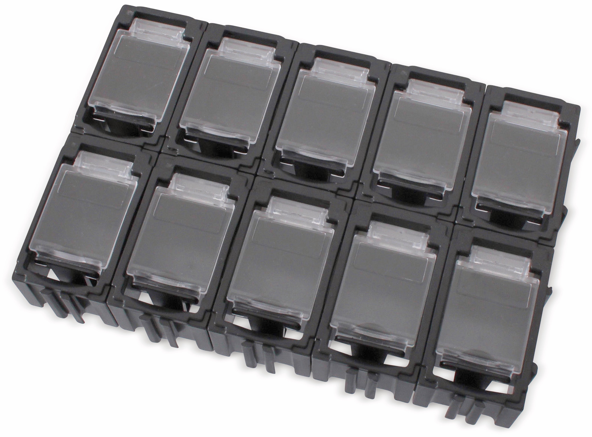 SMD-Container, 45x29,5x22 mm, 10 Stk., schwarz SMD-Container, 45x29,5x22 mm, 10 Stk., schwarz
