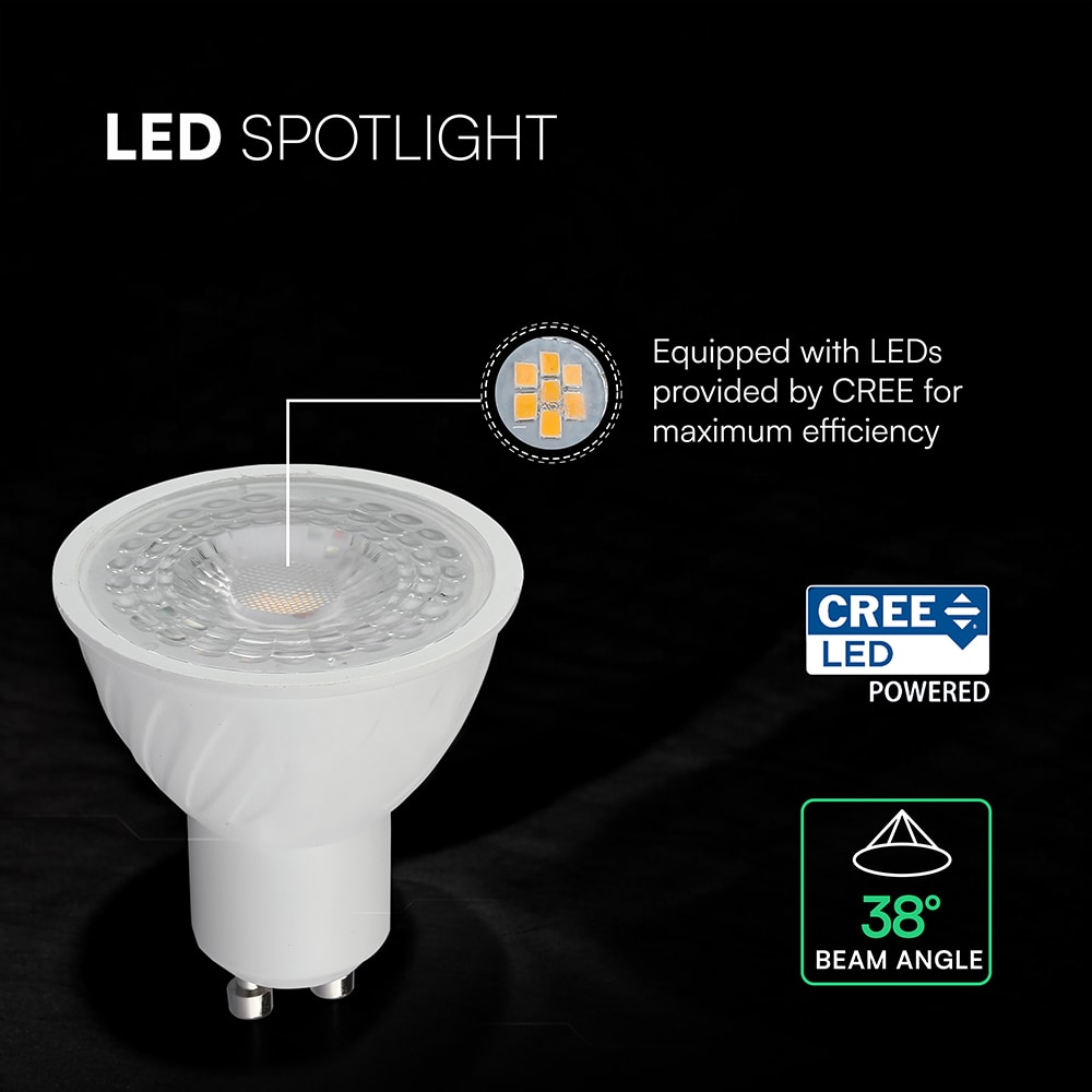 V-TAC LED-Lampe VT-215116, EEK: F, 4,5W, 345lm, 6500K, E27, PAR16, GU10, 38° V-TAC LED-Lampe VT-215116, EEK: F, 4,5W, 345lm, 6500K, E27, PAR16, GU10, 38°