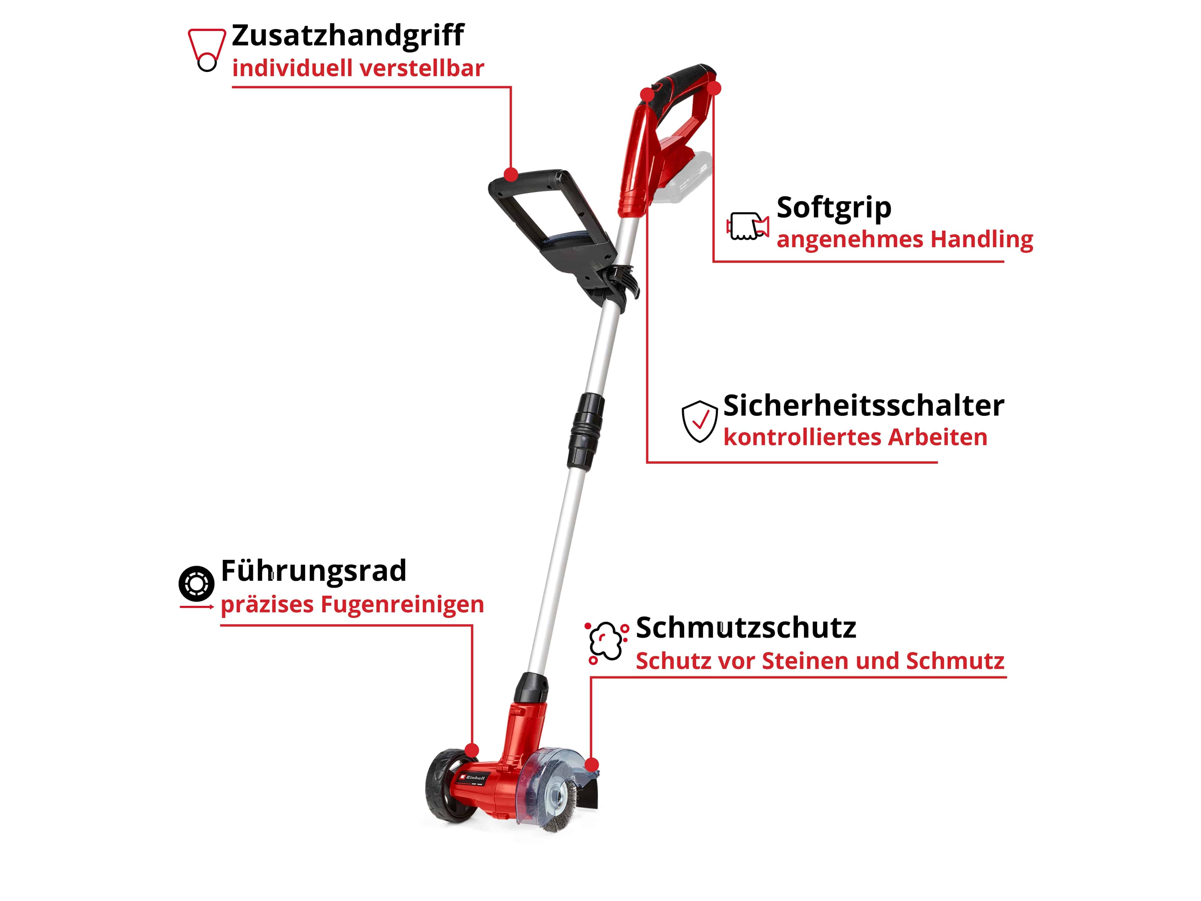 EINHELL Akku-Fugenreiniger GC-CC 18 Li Kit (1x 4,0 Ah)