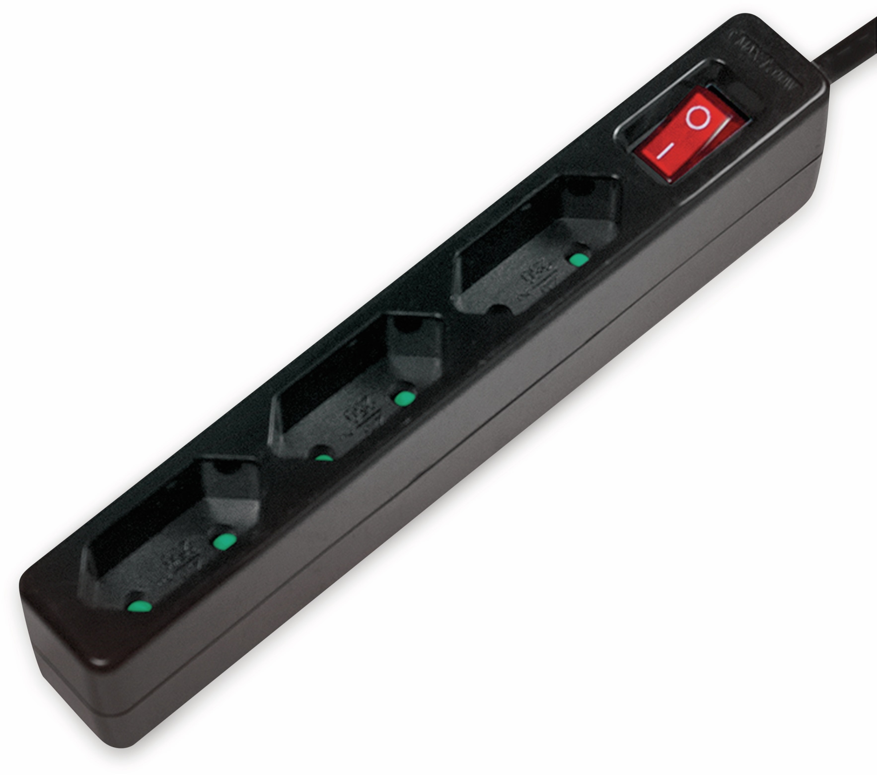 LOGILINK Euro-Steckdosenleiste 3-fach, Schalter, schwarz LOGILINK Euro-Steckdosenleiste 3-fach, Schalter, schwarz