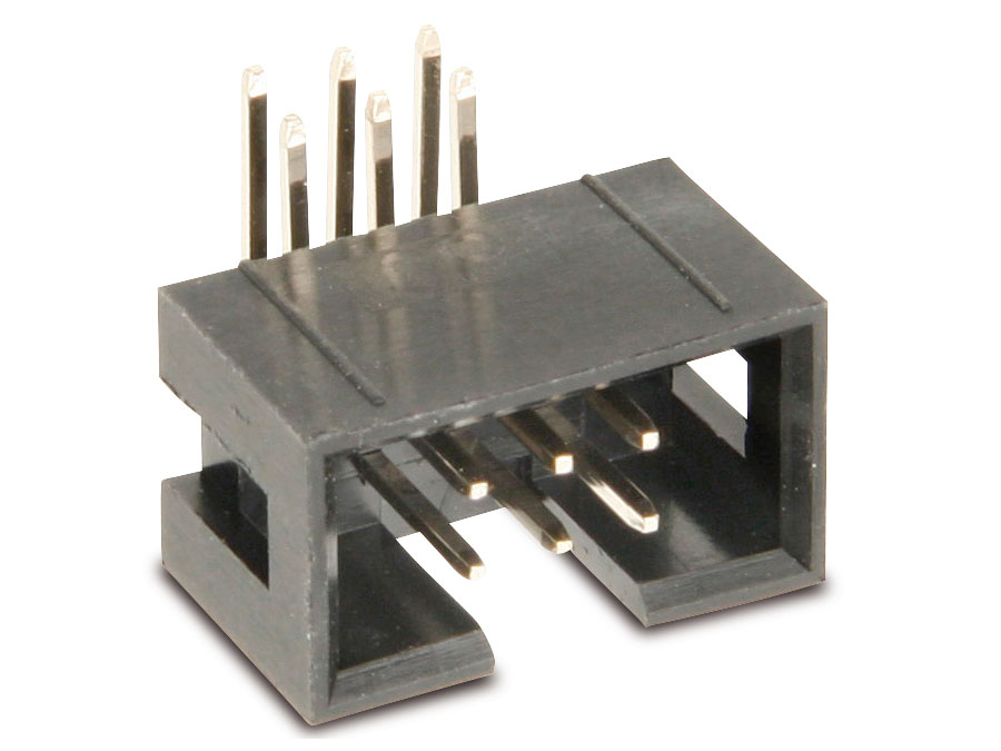 CONNFLY ELECTRONIC Wannenstecker, abgewinkelt, 6-polig