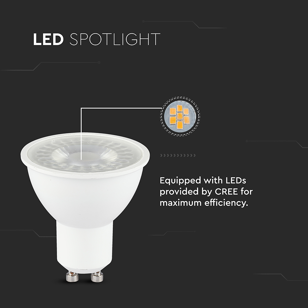 V-TAC LED-Lampe VT-218756 GU10, EEK: F, 7,5W, 610 lm, 3000 K V-TAC LED-Lampe VT-218756 GU10, EEK: F, 7,5W, 610 lm, 3000 K