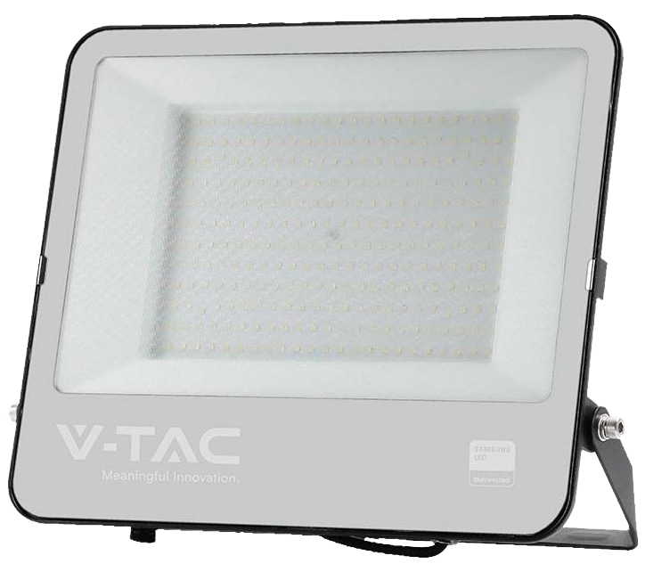 V-TAC LED-Fluter, VT-44205, EEK: B, 200 W, 37000 lm, 6500 K, IP65, schwarz