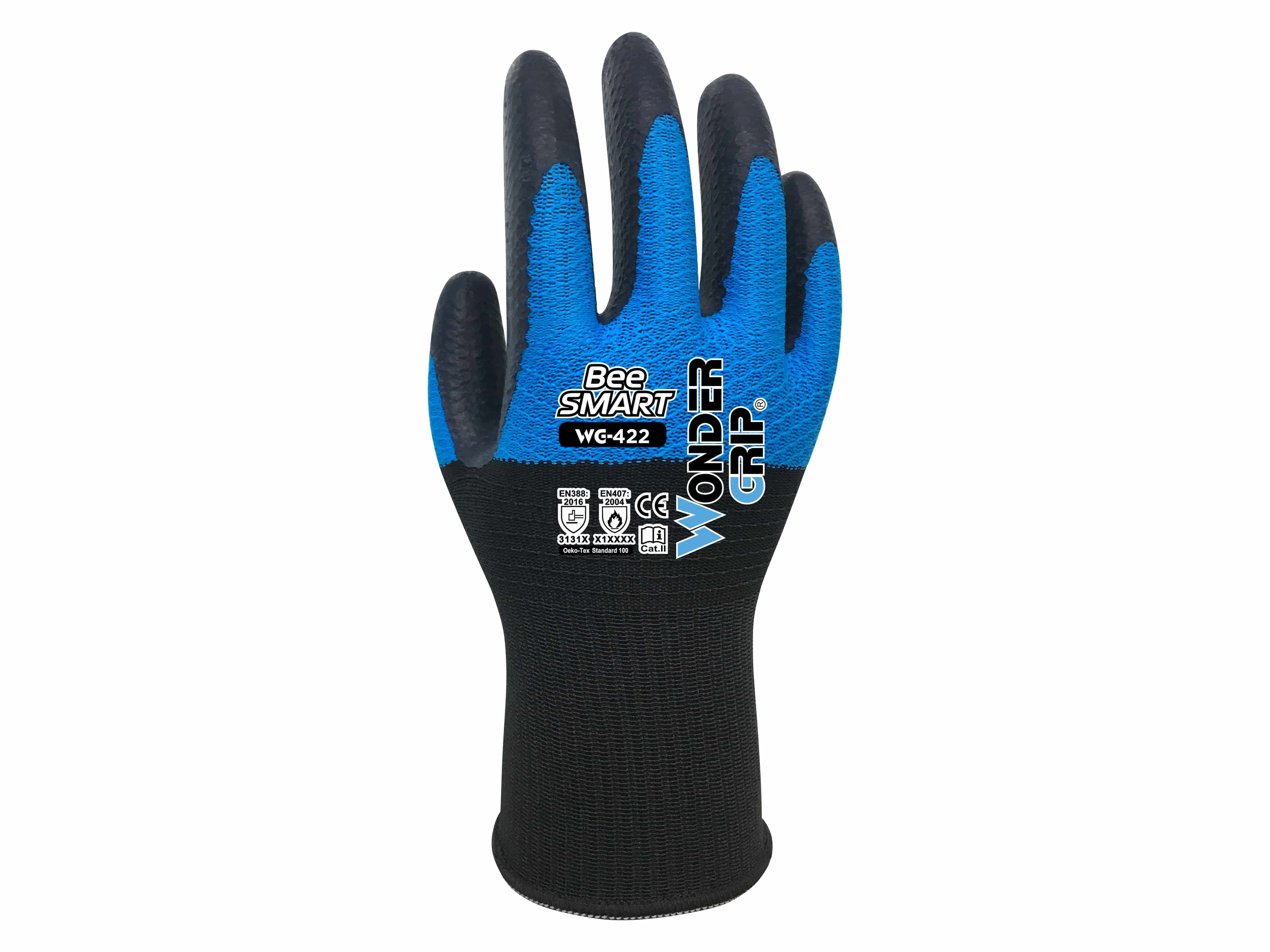 WONDER GRIP Arbeitshandschuhe WG-422 Bee-Smart, Polyester, Latex, Gr. S/7