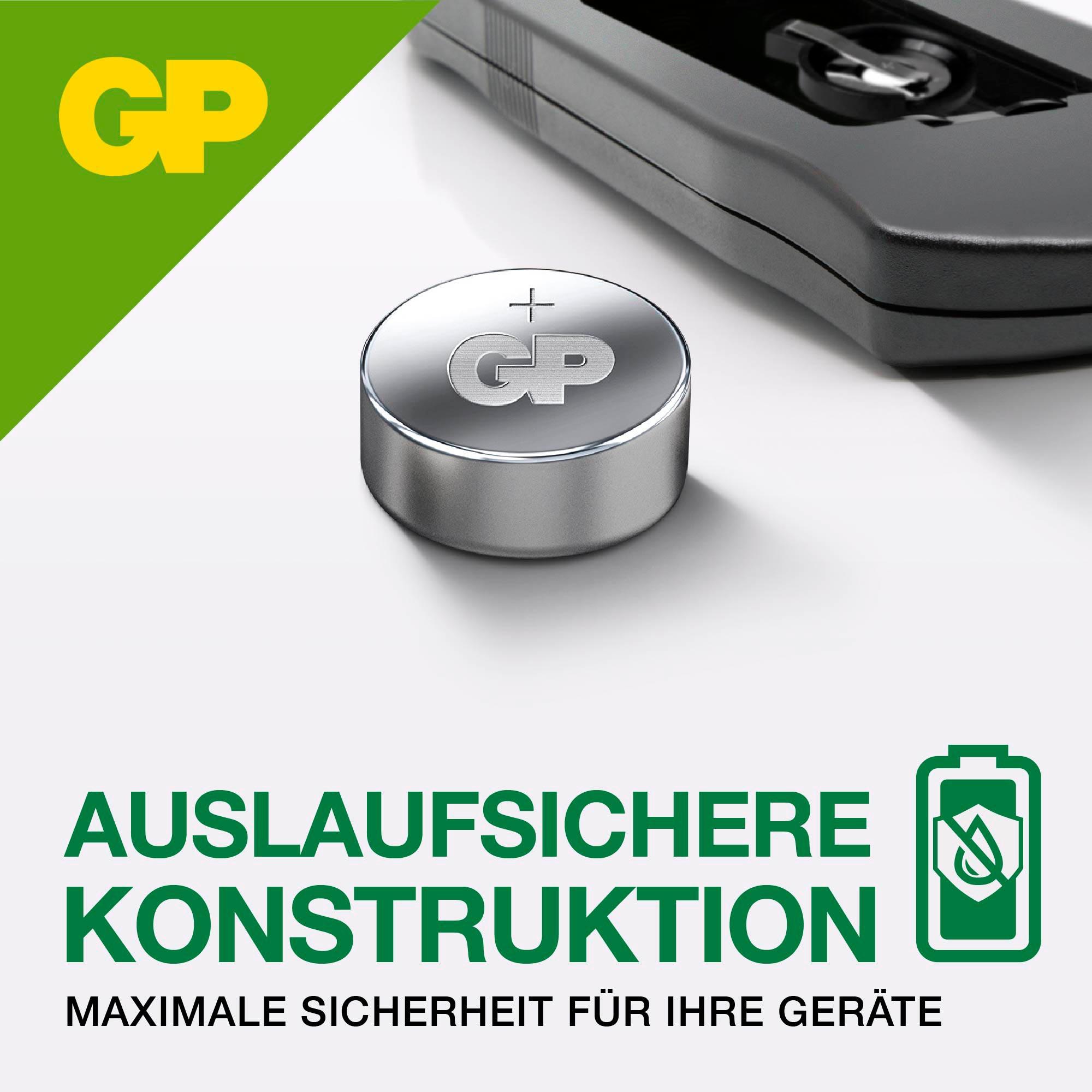 GP, 186 Alkaline Knopfzelle, 1,5 V, 10 Stück