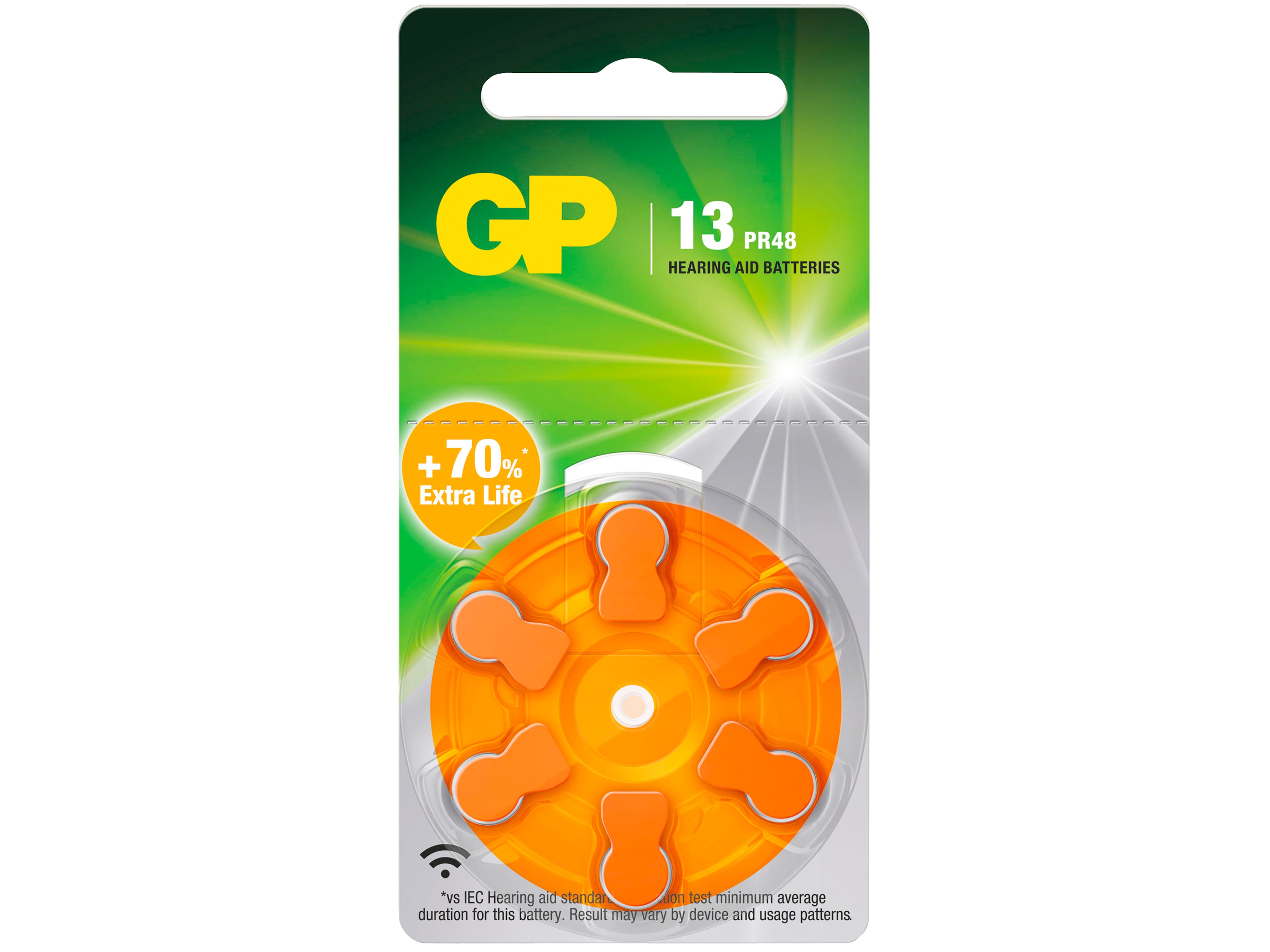 GP ZA 13 Hörgeräte Batterie, PR 48, 6-Stück GP ZA 13 Hörgeräte Batterie, PR 48, 6-Stück