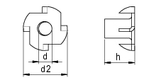 REISSER Einschlagmutter, M5, RN 990, 100 St REISSER Einschlagmutter, M5, RN 990, 100 St