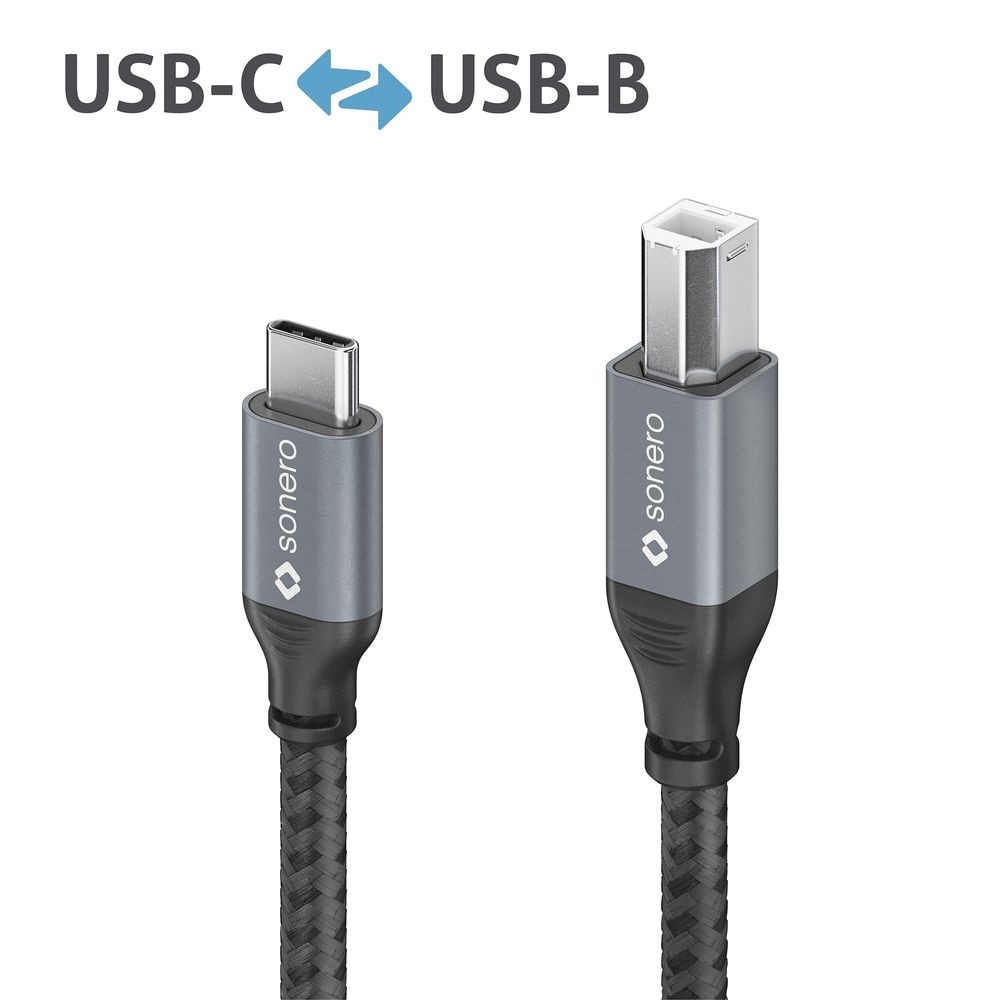 SONERO USB 2.0 Kabel SPC-U020-005 C/B 0,5m grau-schwarz