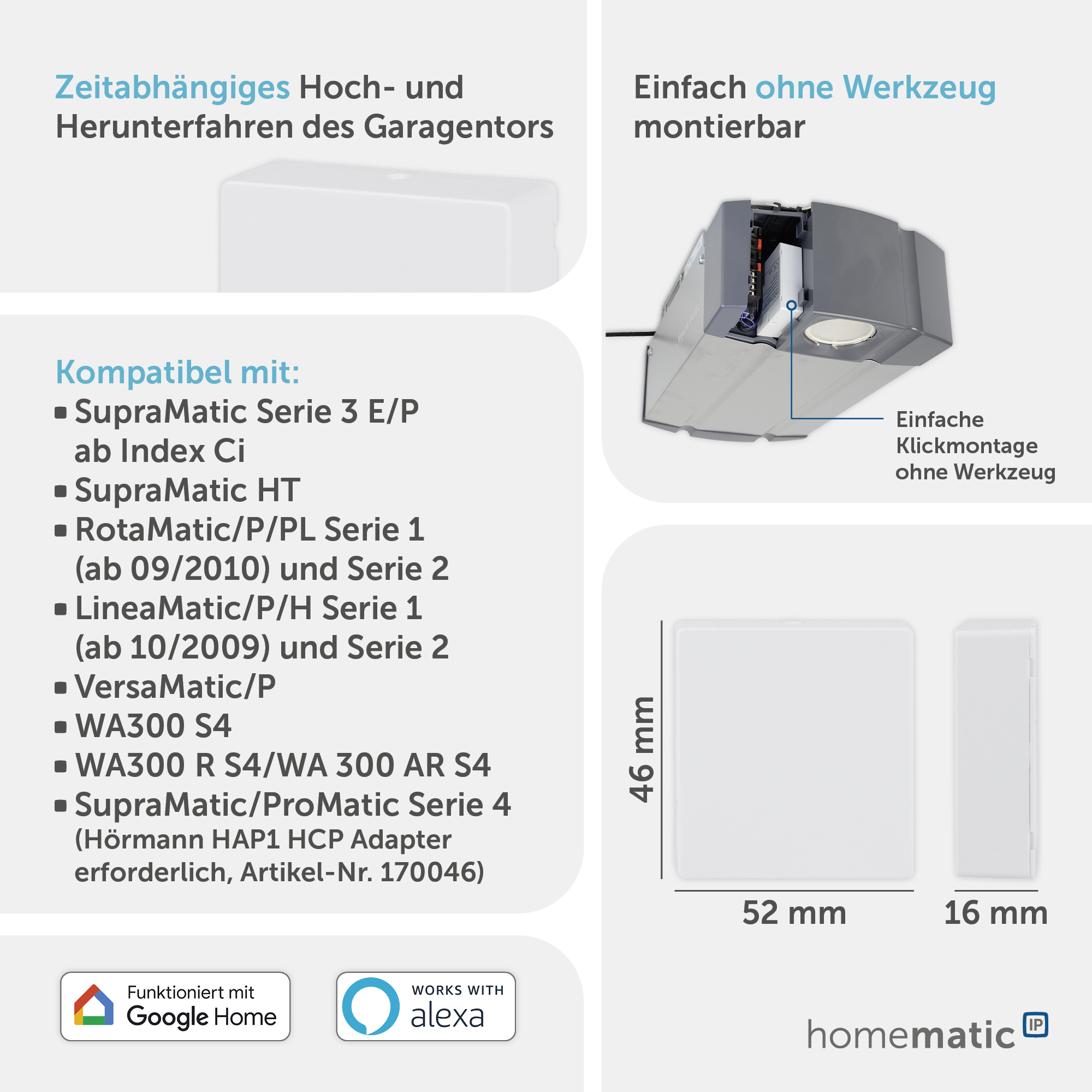HOMEMATIC IP Smart Home 153986A0, Modul für Hörmann-Antriebe