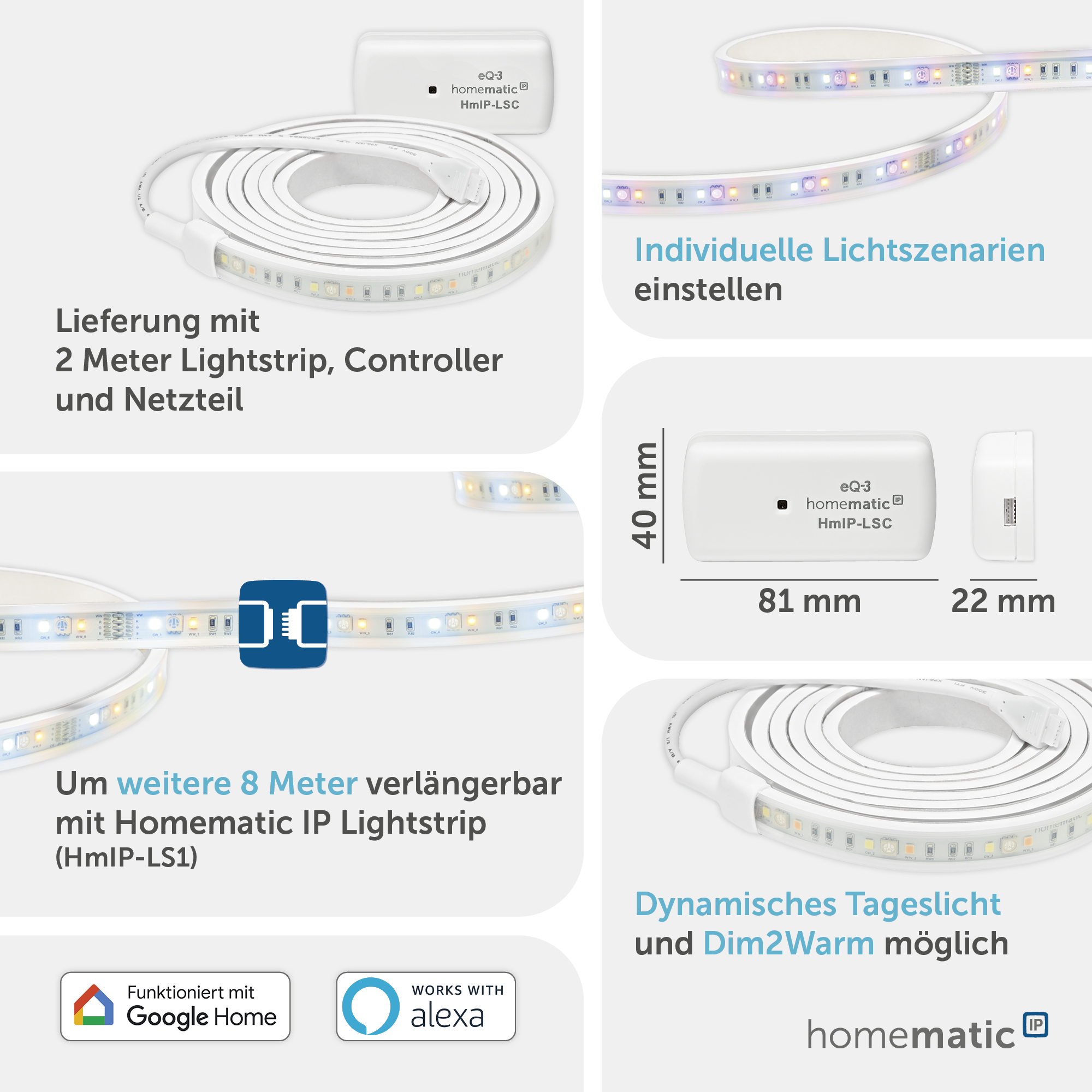 HOMEMATIC IP 159647A0 Lightstrip Set 2 m