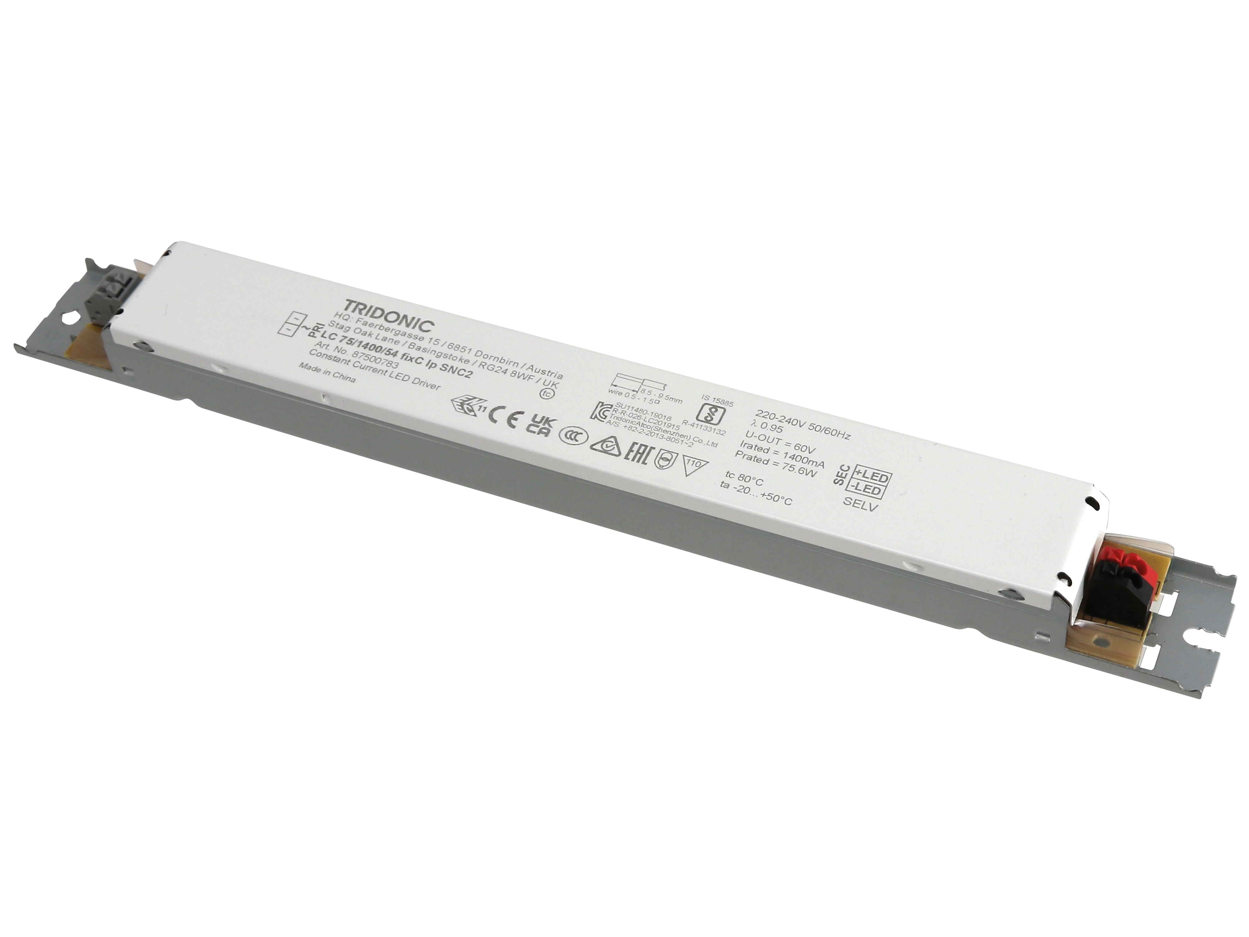 TRIDONIC LED-Schaltnetzteil 87500783, 75,6 W TRIDONIC LED-Schaltnetzteil 87500783, 75,6 W