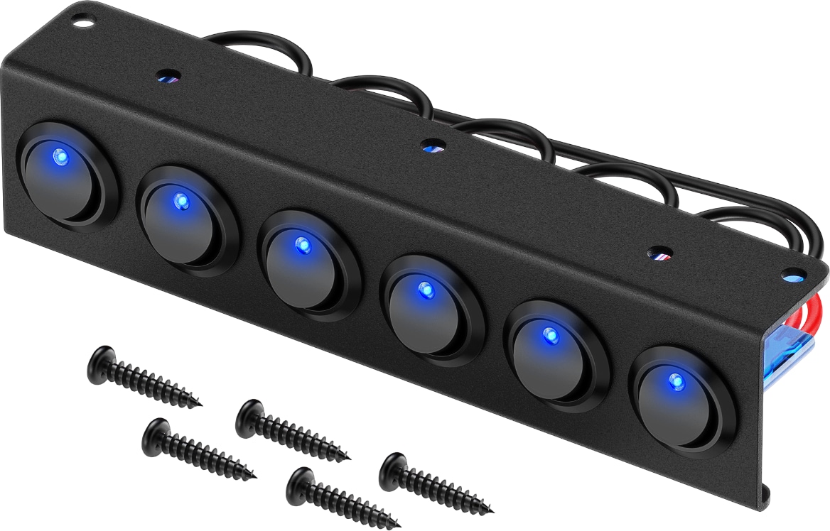 CENTRALSYSTEMS Schalterleiste E3712, 6 Schalter, 12 V CENTRALSYSTEMS Schalterleiste E3712, 6 Schalter, 12 V