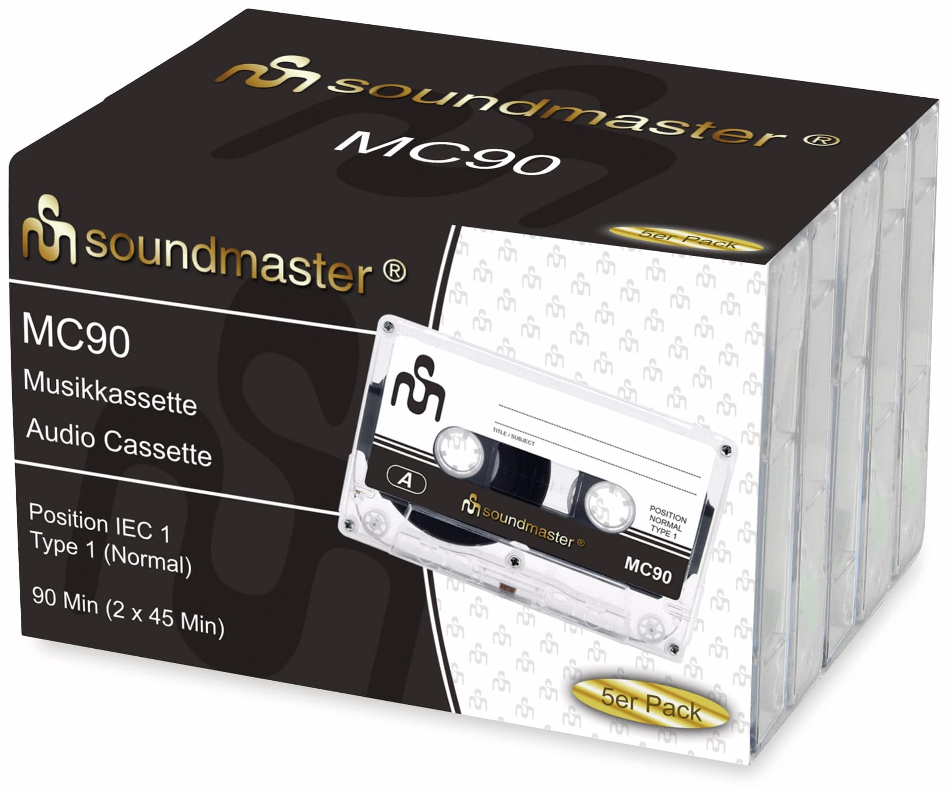 SOUNDMASTER Leerkassette MC90 IEC1, 5er Pack SOUNDMASTER Leerkassette MC90 IEC1, 5er Pack