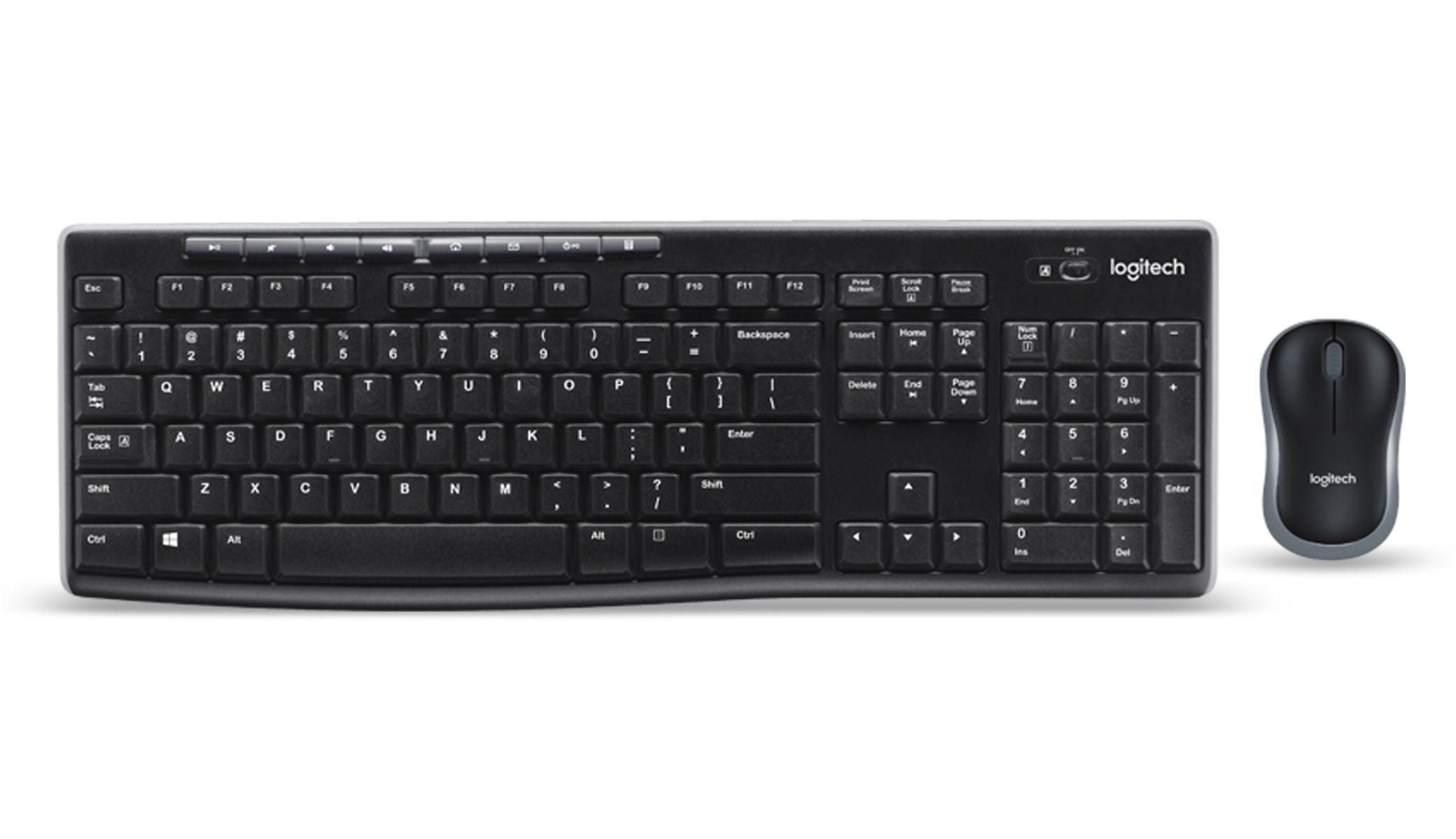 LOGITECH Funk-Tastatur- und Maus-Set MK270 schwarz
