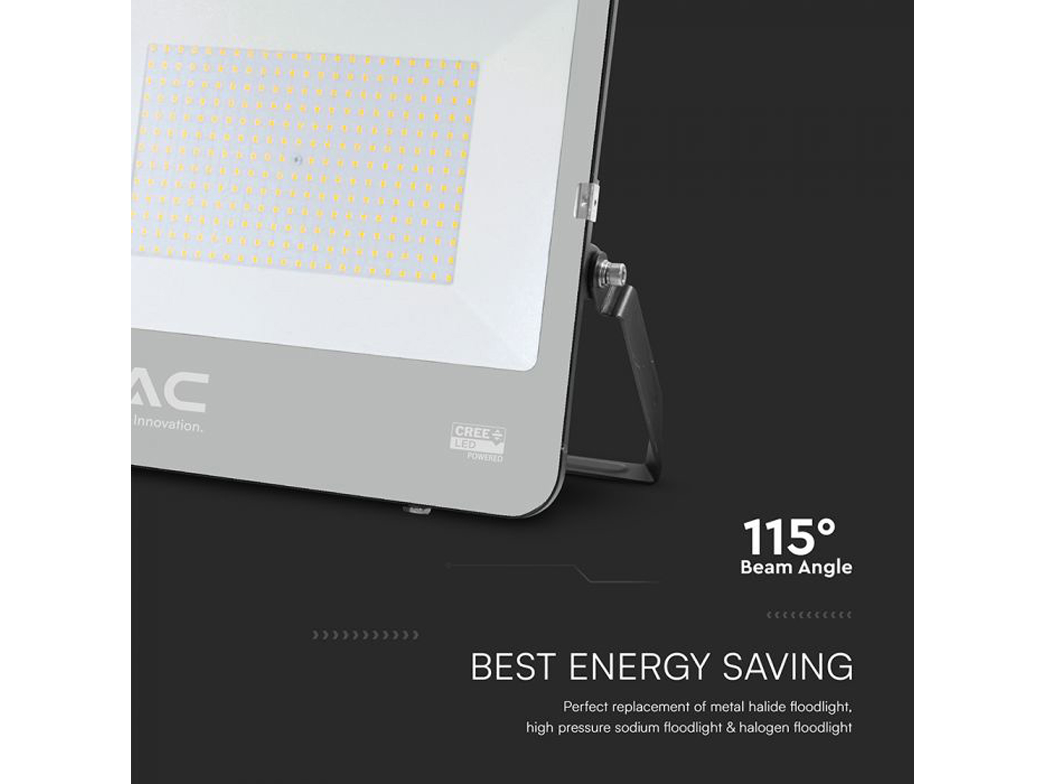 V-TAC LED-Fluter VT-44201, 200W, 4000K, EEK: D, 27000lm, neutralweiß, IP65, schwarz