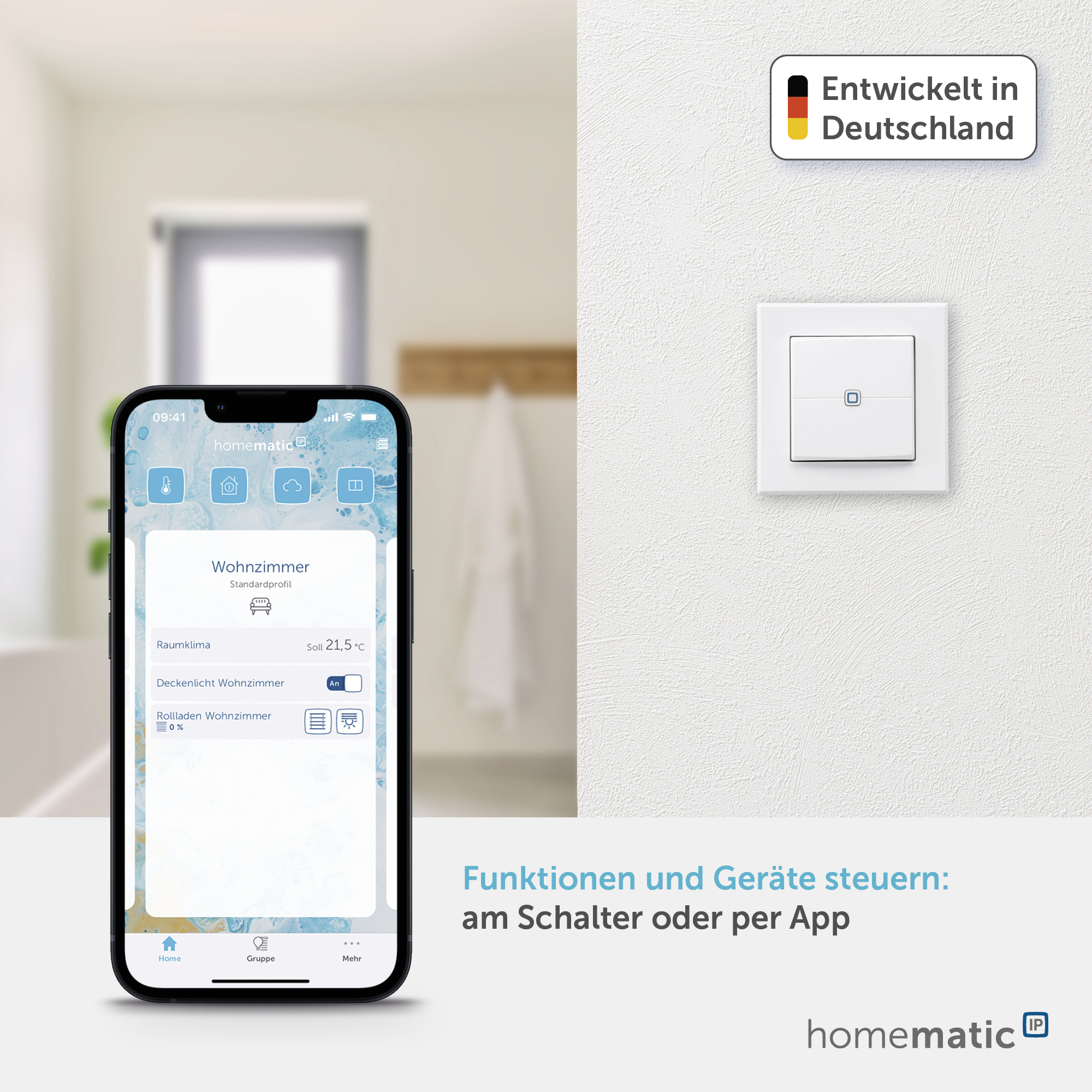 HOMEMATIC IP 161830A0 Wandtaster 2-fach