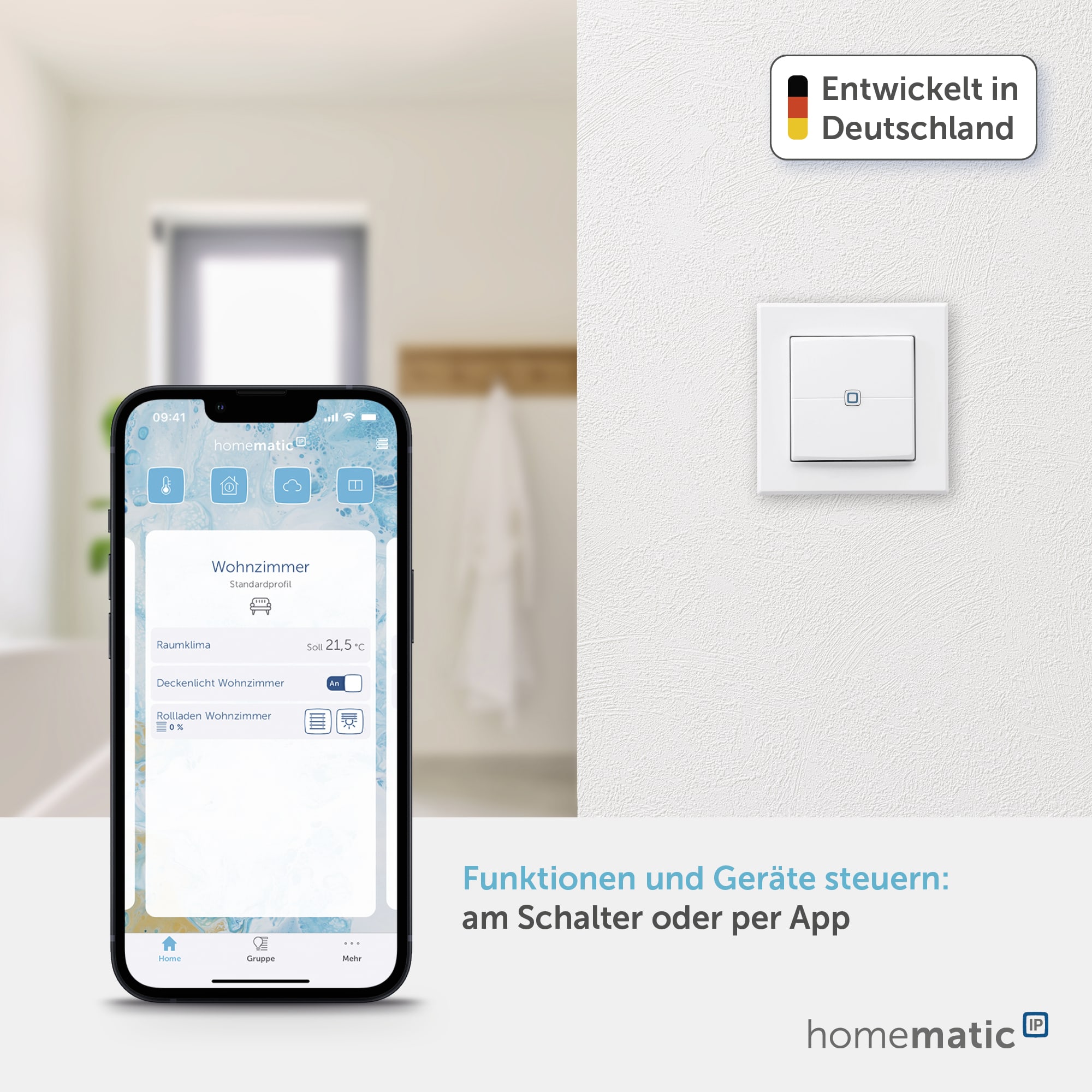 HOMEMATIC IP 161830A0 Wandtaster 2-fach HOMEMATIC IP 161830A0 Wandtaster 2-fach