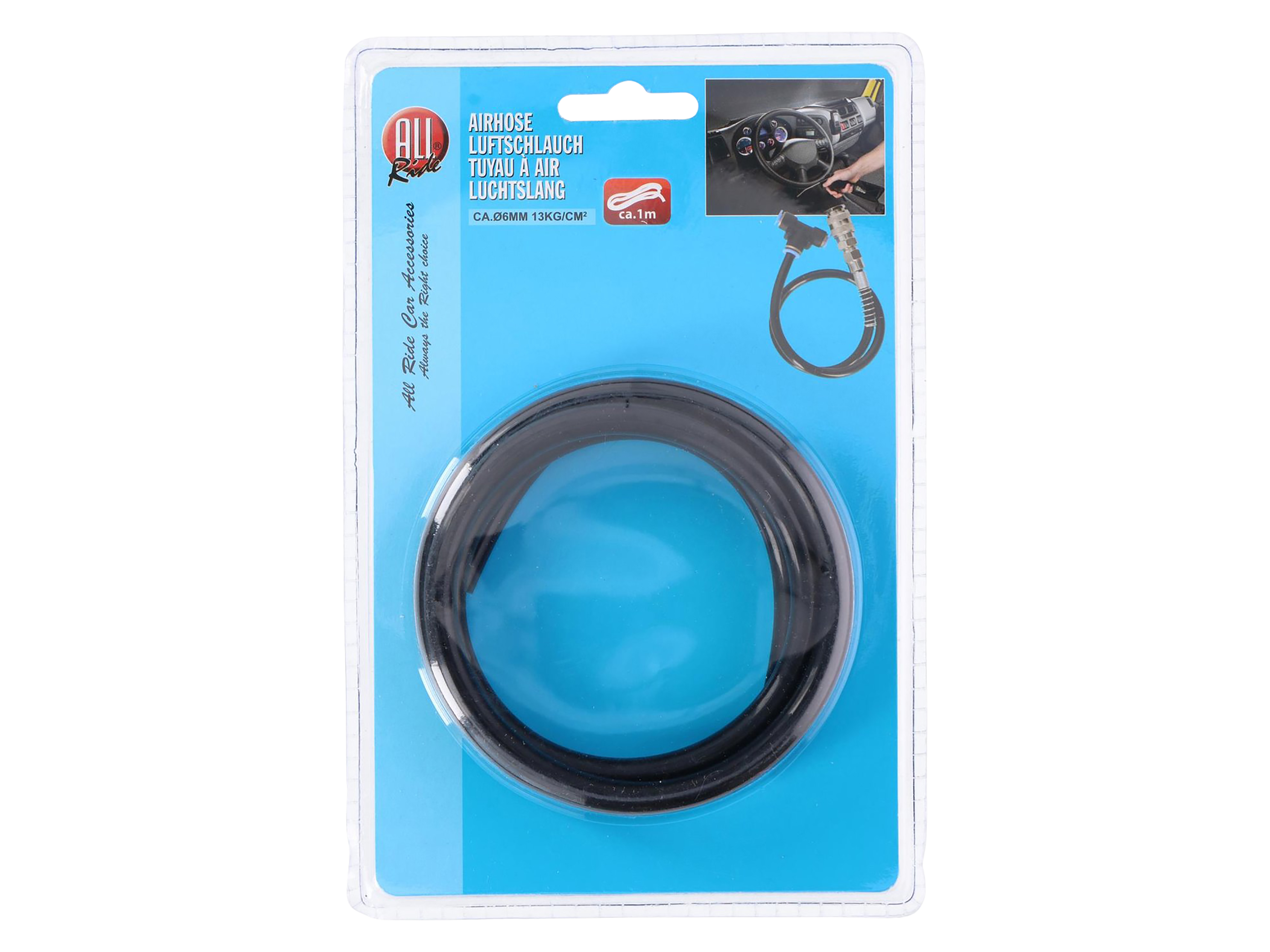 ALL RIDE Luftschlauch, schwarz, 1 m