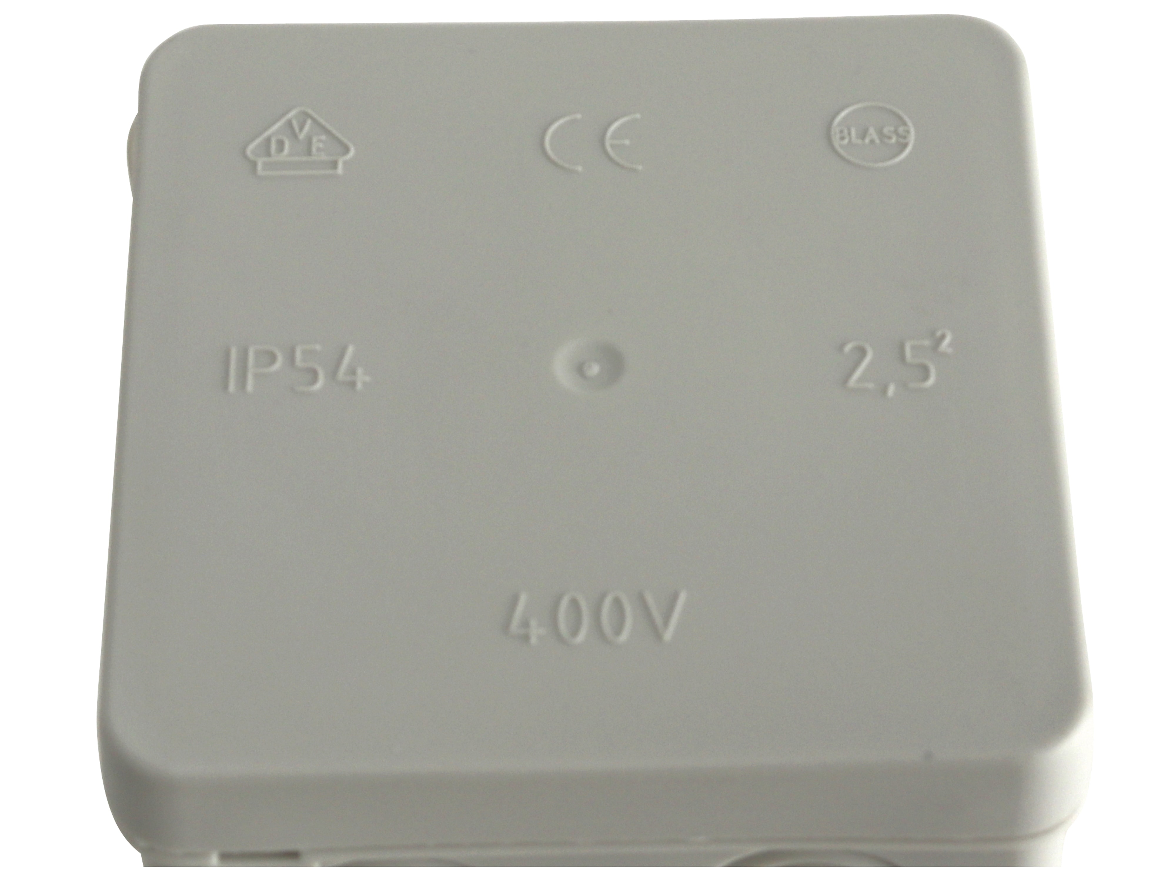 Abzweigdose, AP, IP54, 75x75x40mm, grau Abzweigdose, AP, IP54, 75x75x40mm, grau