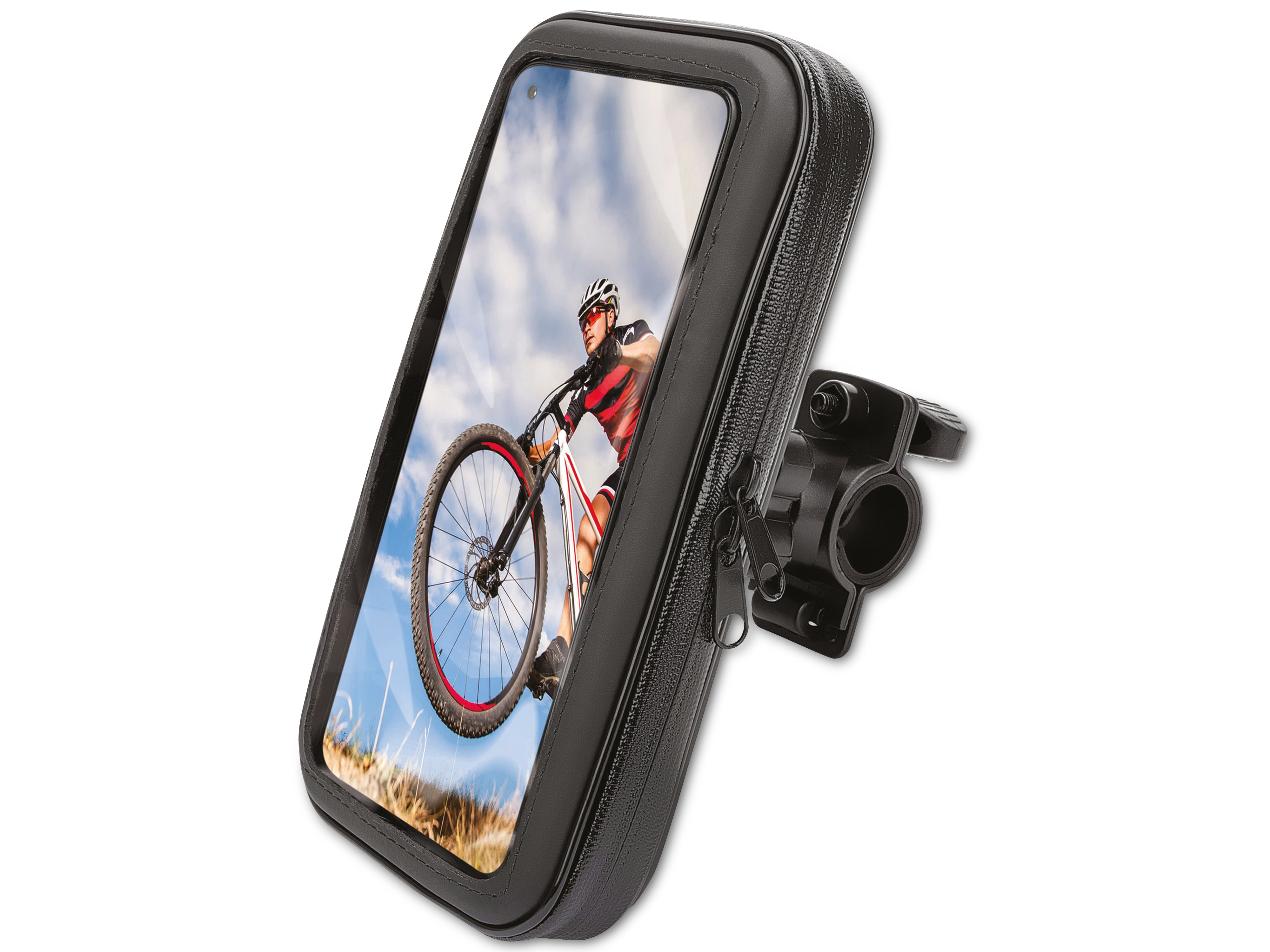 MANHATTAN Fahrrad-Smartphone-Halter, wasserdicht, schwarz MANHATTAN Fahrrad-Smartphone-Halter, wasserdicht, schwarz