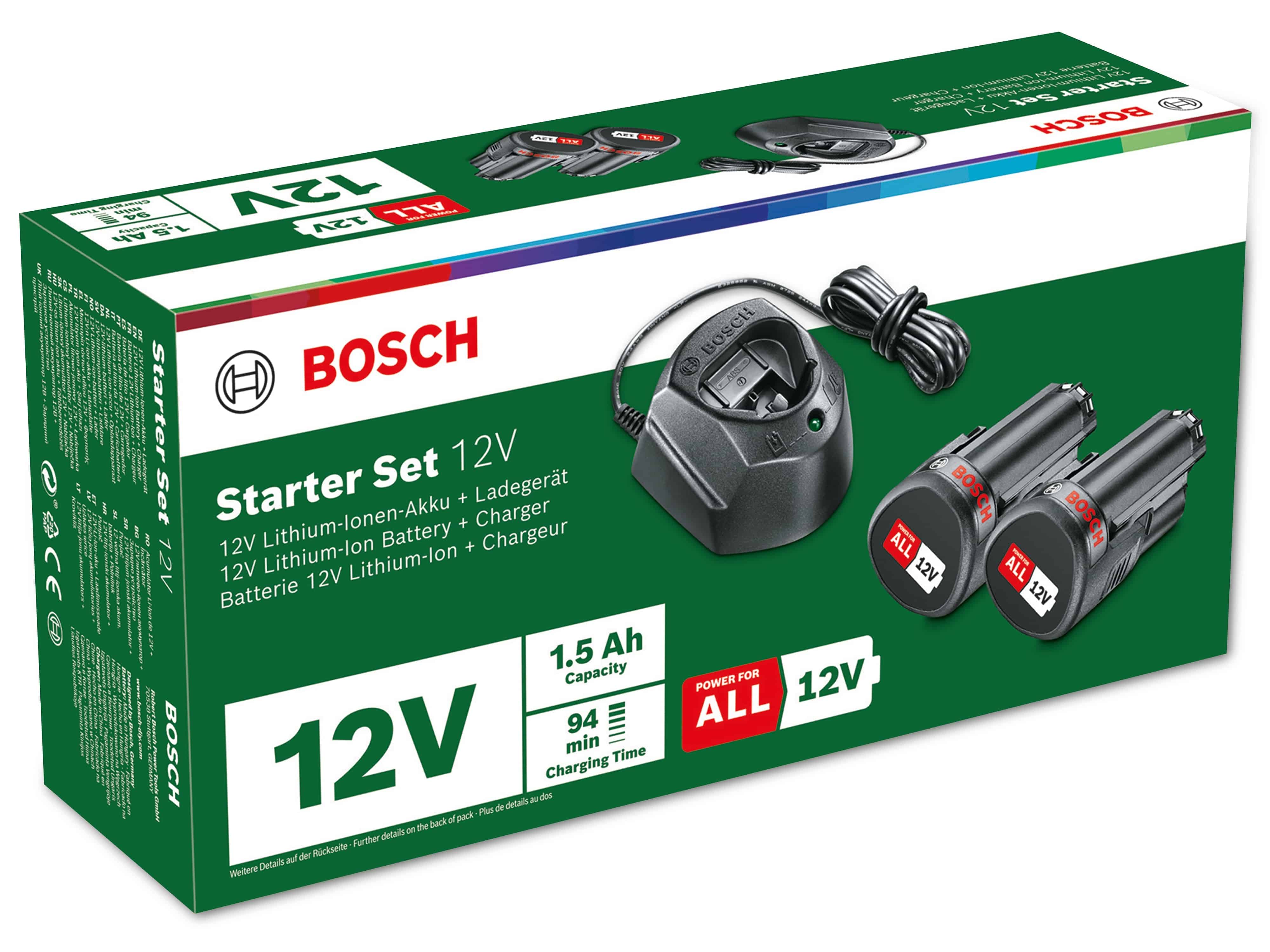BOSCH Starter-Set, 12V, Ladegerät GAL 1210 CV, 2x Akku 1500mAh BOSCH Starter-Set, 12V, Ladegerät GAL 1210 CV, 2x Akku 1500mAh