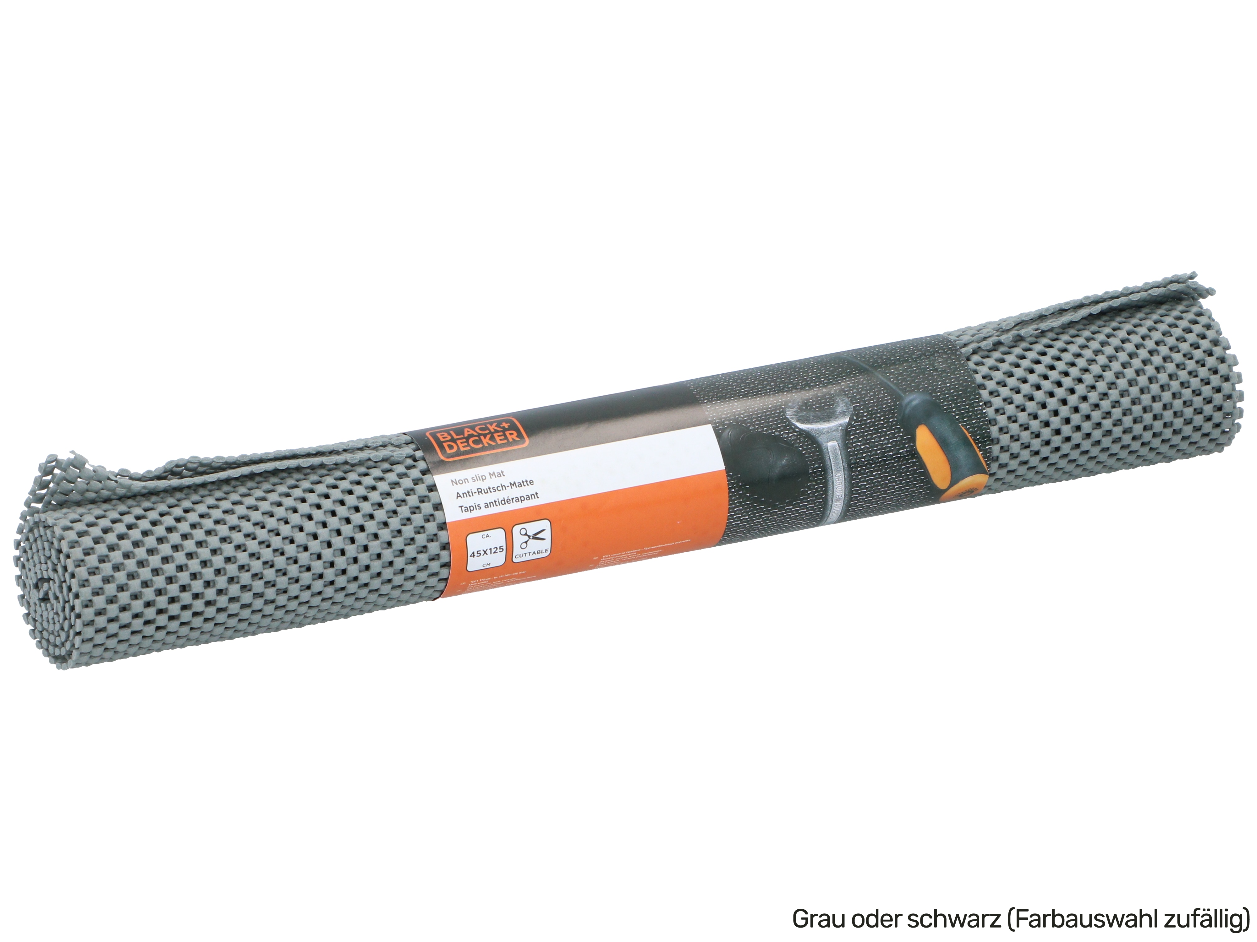 Anti-Rutschmatte, BLACK+DECKER, 45x125cm, schwarz/grau