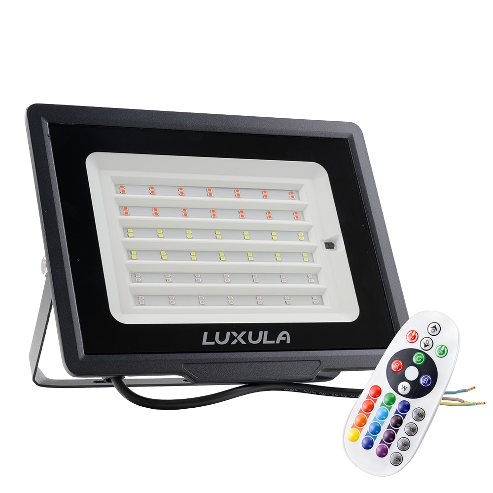 LUXULA RGB LED-Fluter LX400183, 50W, IP65, schwarz, mit Fernbedienung LUXULA RGB LED-Fluter LX400183, 50W, IP65, schwarz, mit Fernbedienung