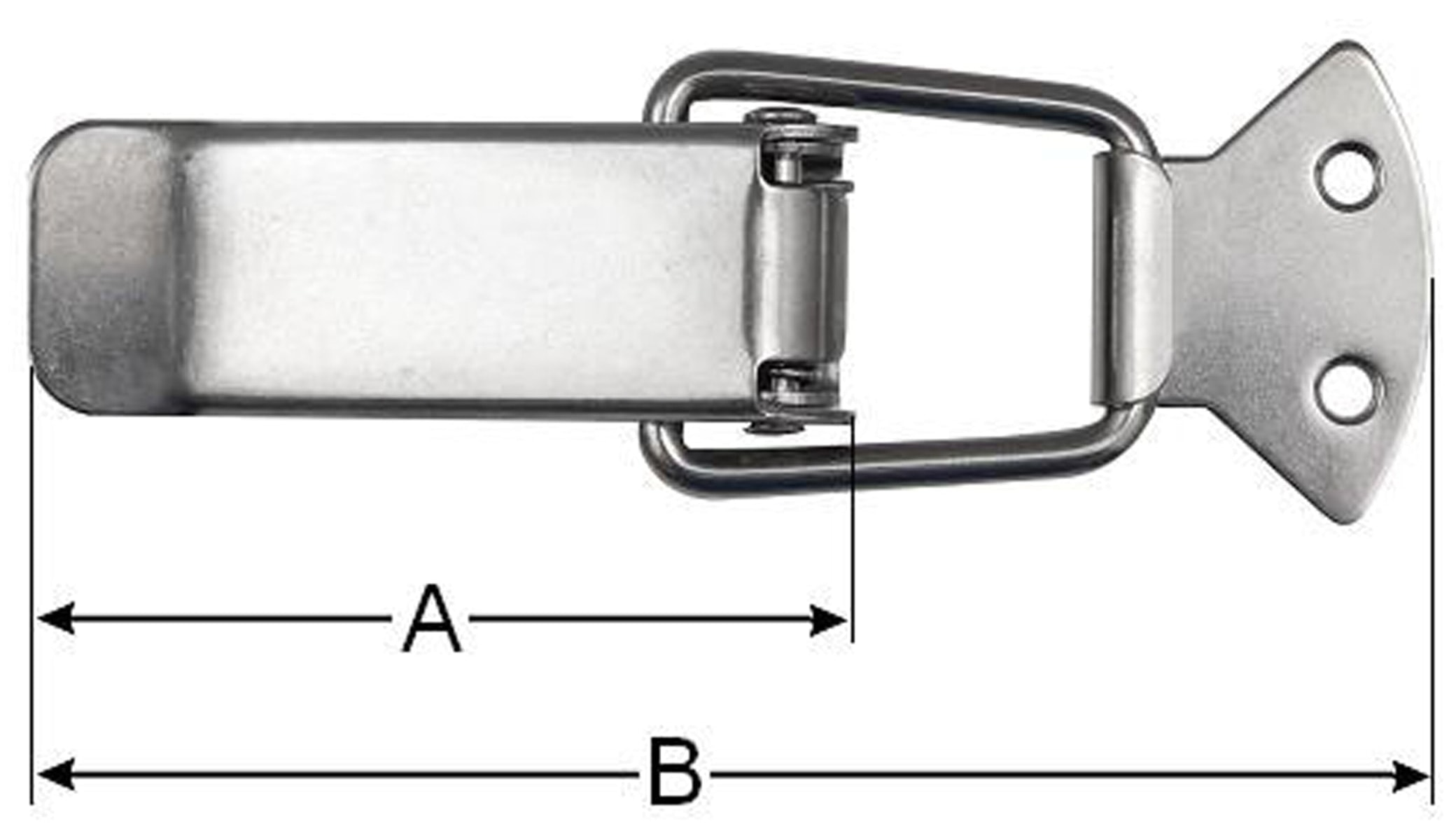 Spannverschluss, 45 mm, Edelstahl Spannverschluss, 45 mm, Edelstahl