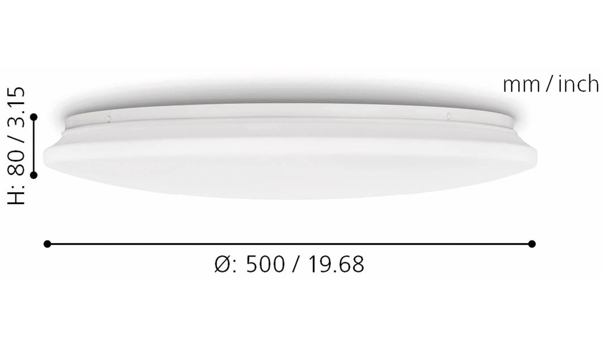 EGLO LED-Deckenleuchte POGLIOLA, 36W, 3350 lm, 3000K, 490 mm EGLO LED-Deckenleuchte POGLIOLA, 36W, 3350 lm, 3000K, 490 mm