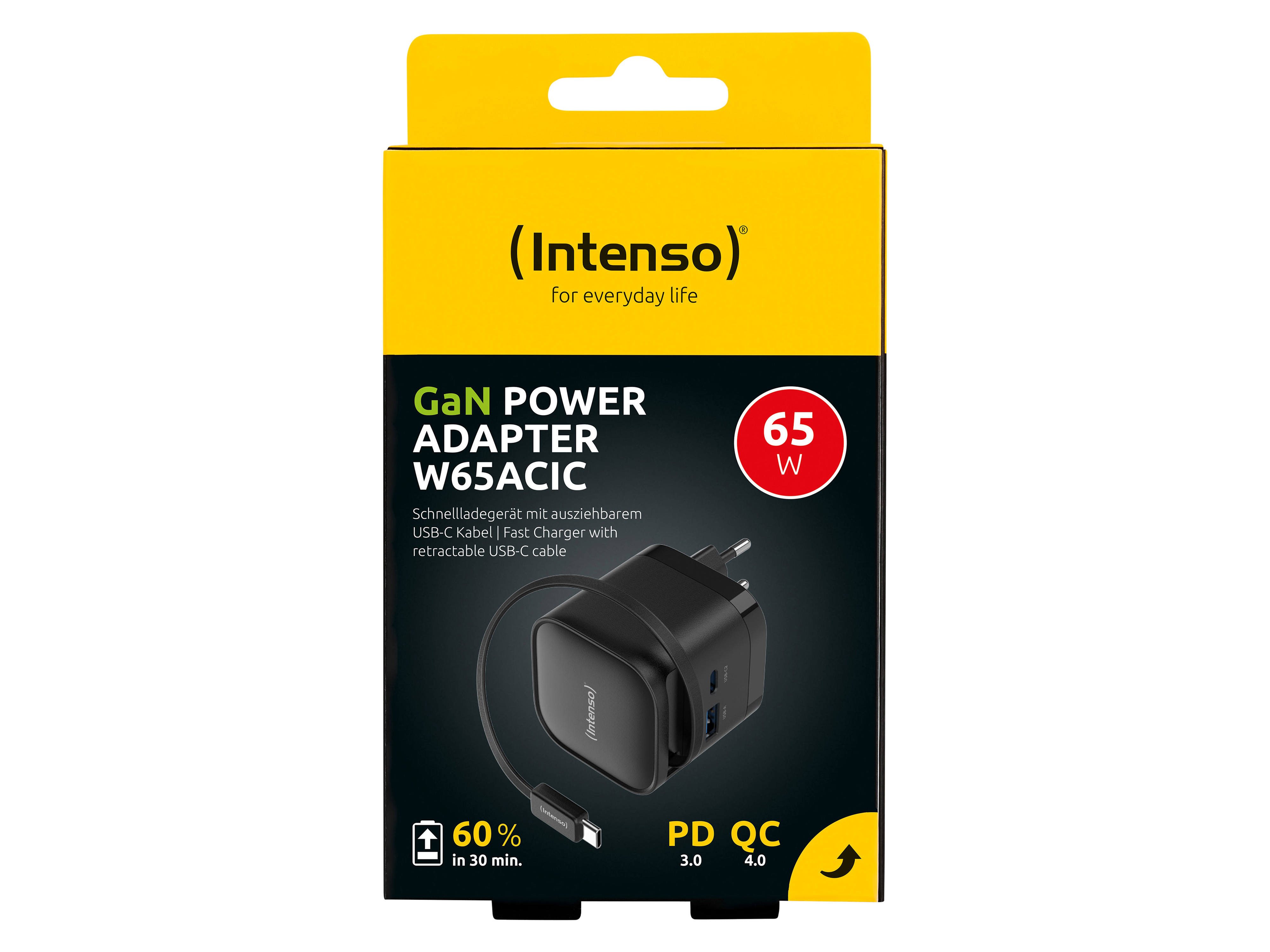 INTENSO Netzteil 7806520, 65 W, Schwarz