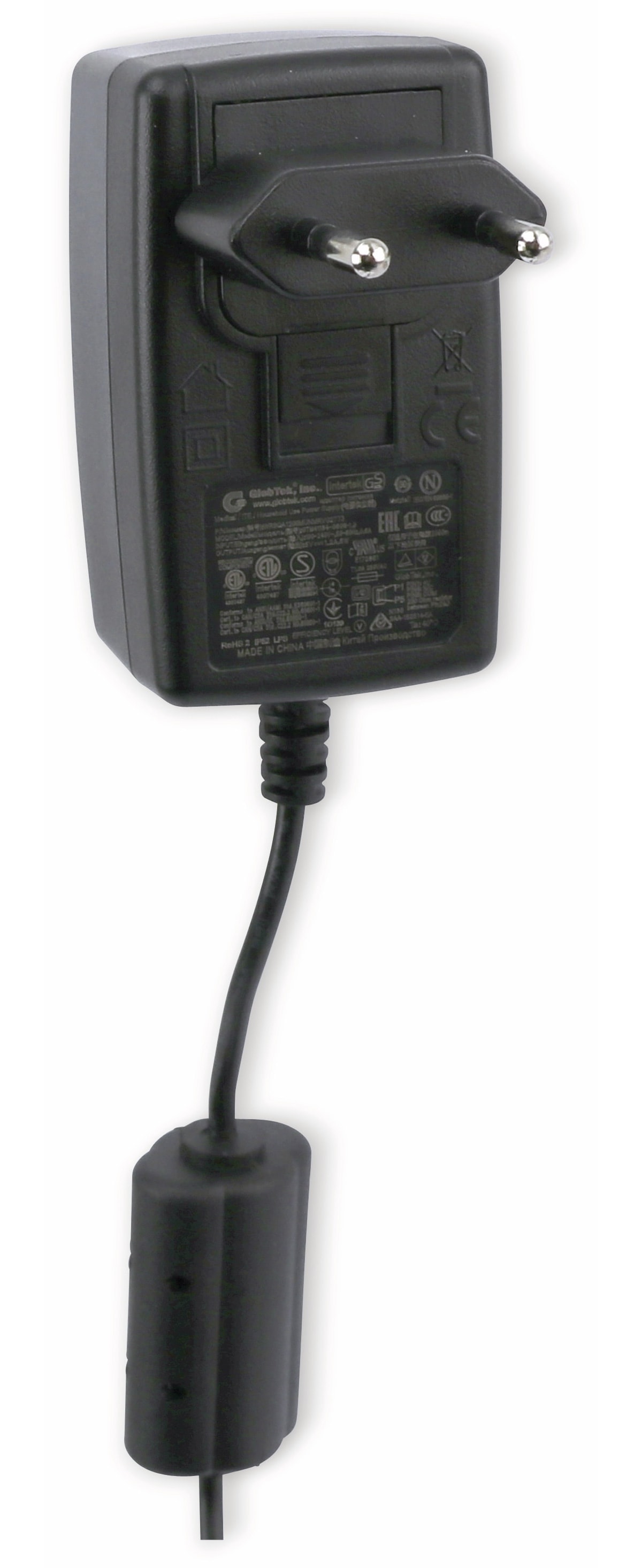 Stecker-Schaltnetzteil, Glob Tek, GTM41134-0606, 5V-/1,2A, schwarz