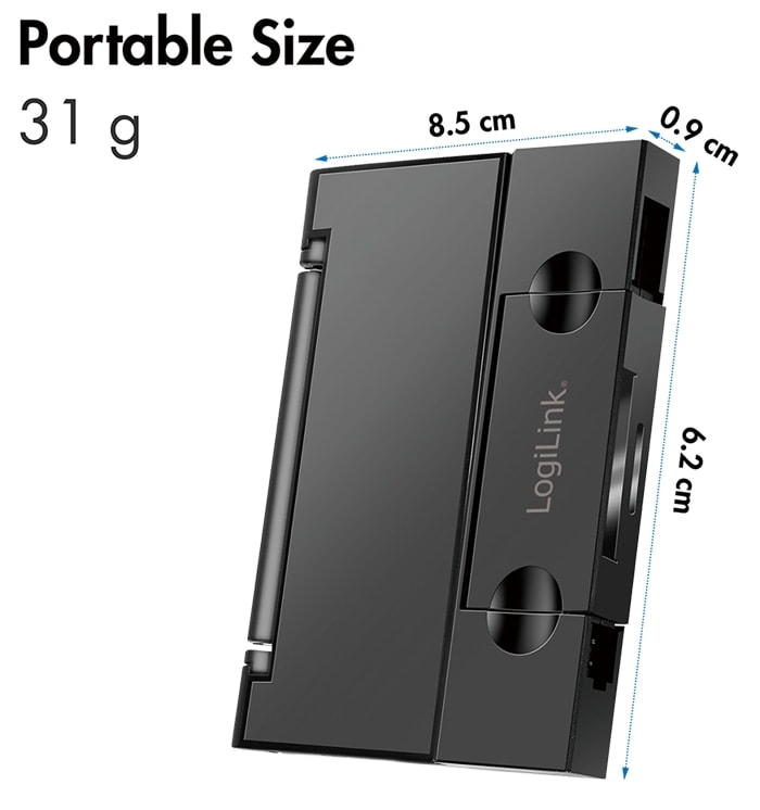 LOGILINK Kartenleser CR0049 inkl. Kartenaufbewahrung