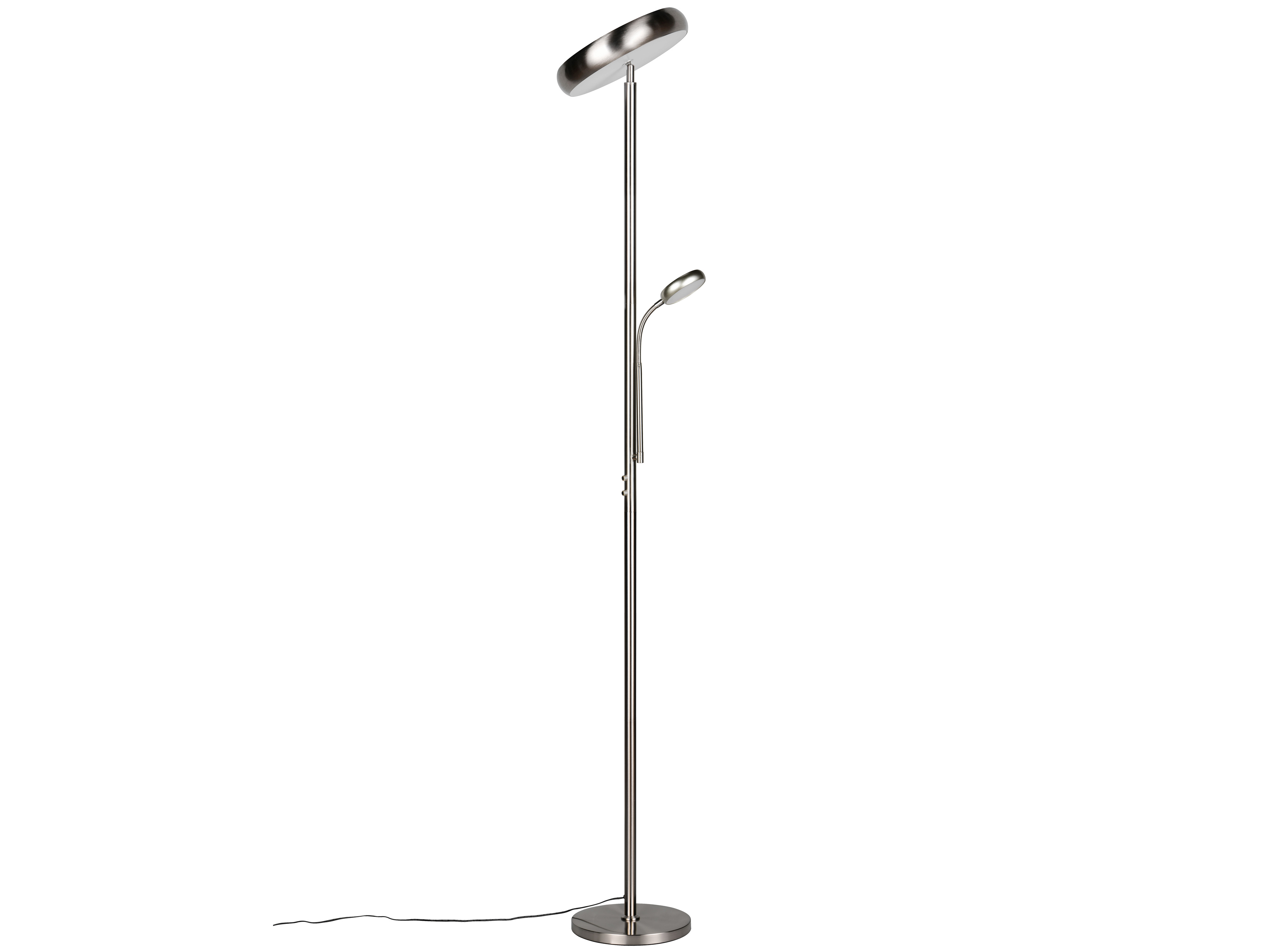 REALITY LED-Stehleuchte Palermo R45741107, 23W, 3000... 6500K, 2500lm, CCT, IP20, Nickel