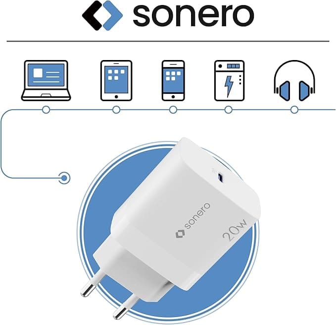 SONERO USB-C Ladegerät X-PS101, 1 Port, 20W, weiß USB-C Ladegerät SONERO X-PS101, 1 Port, 20W, weiß