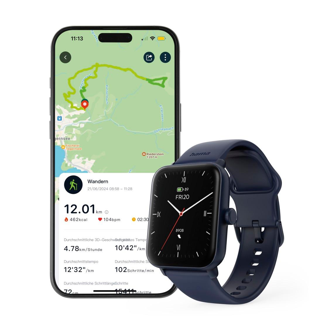 HAMA Smartwatch 6010 blau HAMA Smartwatch 6010 blau