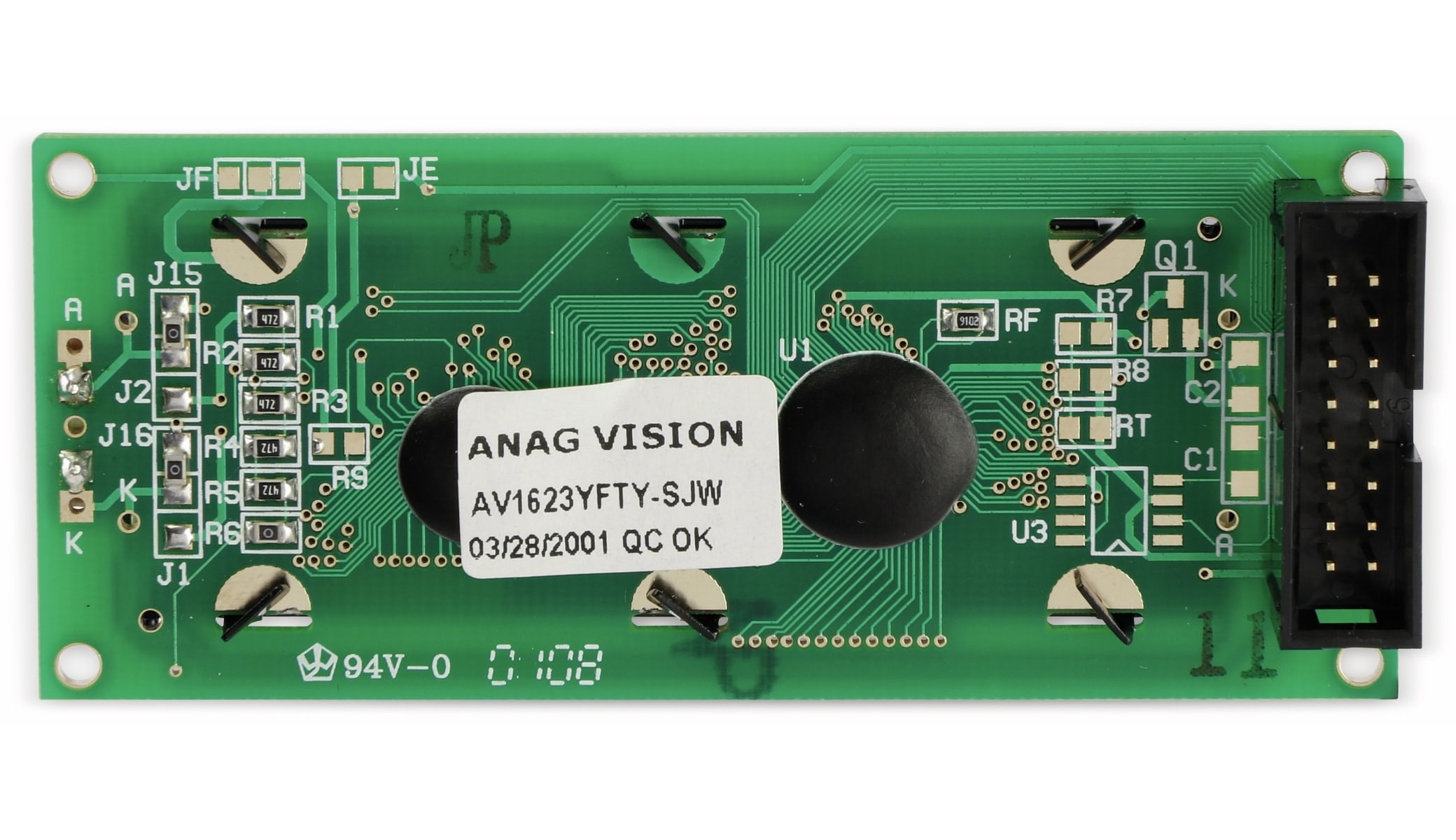 ANAG VISION LCD-Modul, AV1623YFTY-SJW, 16X2 ANAG VISION LCD-Modul, AV1623YFTY-SJW, 16X2
