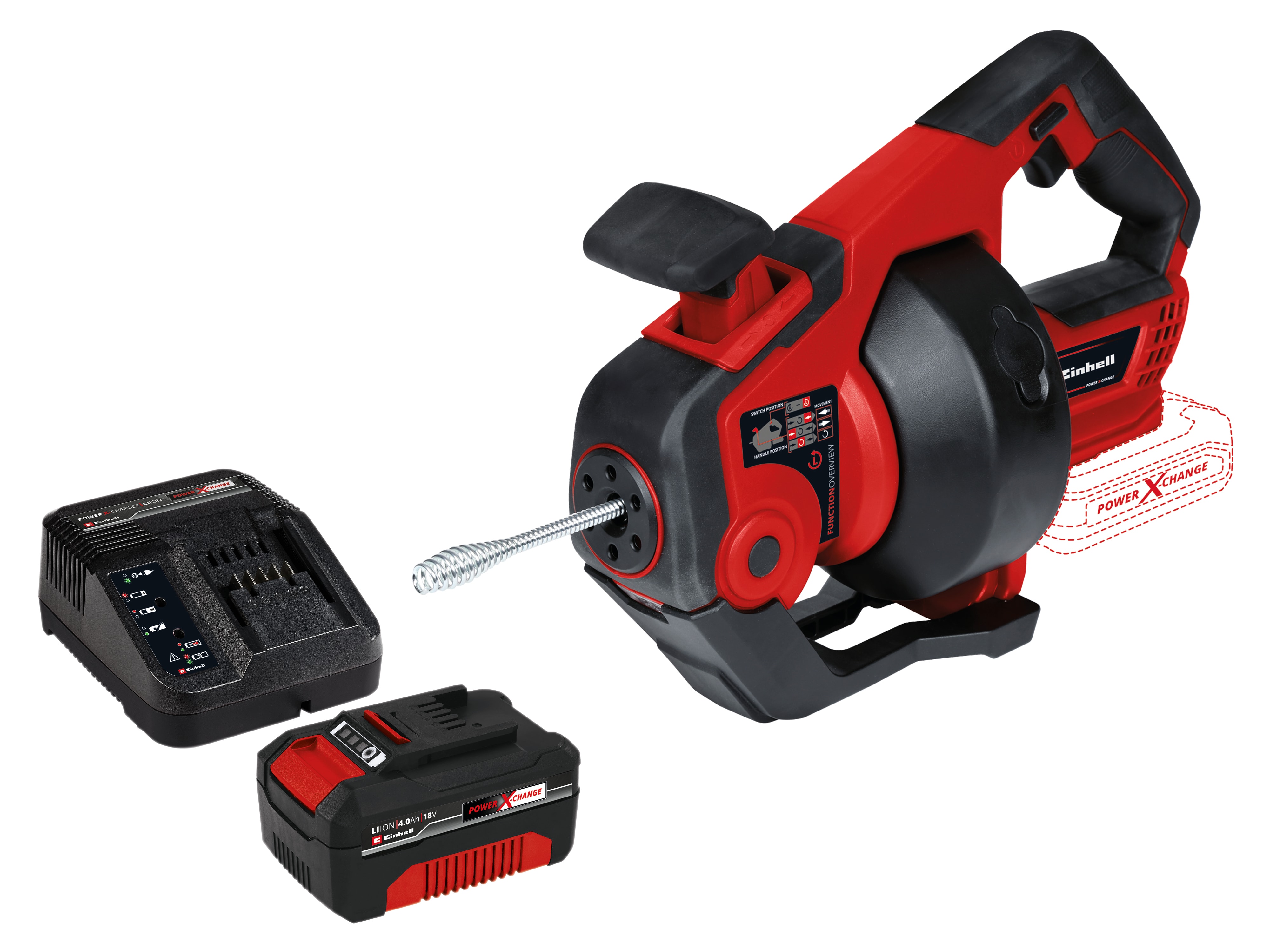 EINHELL Akku-Rohrreiniger TE-DA 18/760 Li Kit (1x 4,0 Ah) EINHELL Akku-Rohrreiniger TE-DA 18/760 Li Kit (1x 4,0 Ah)