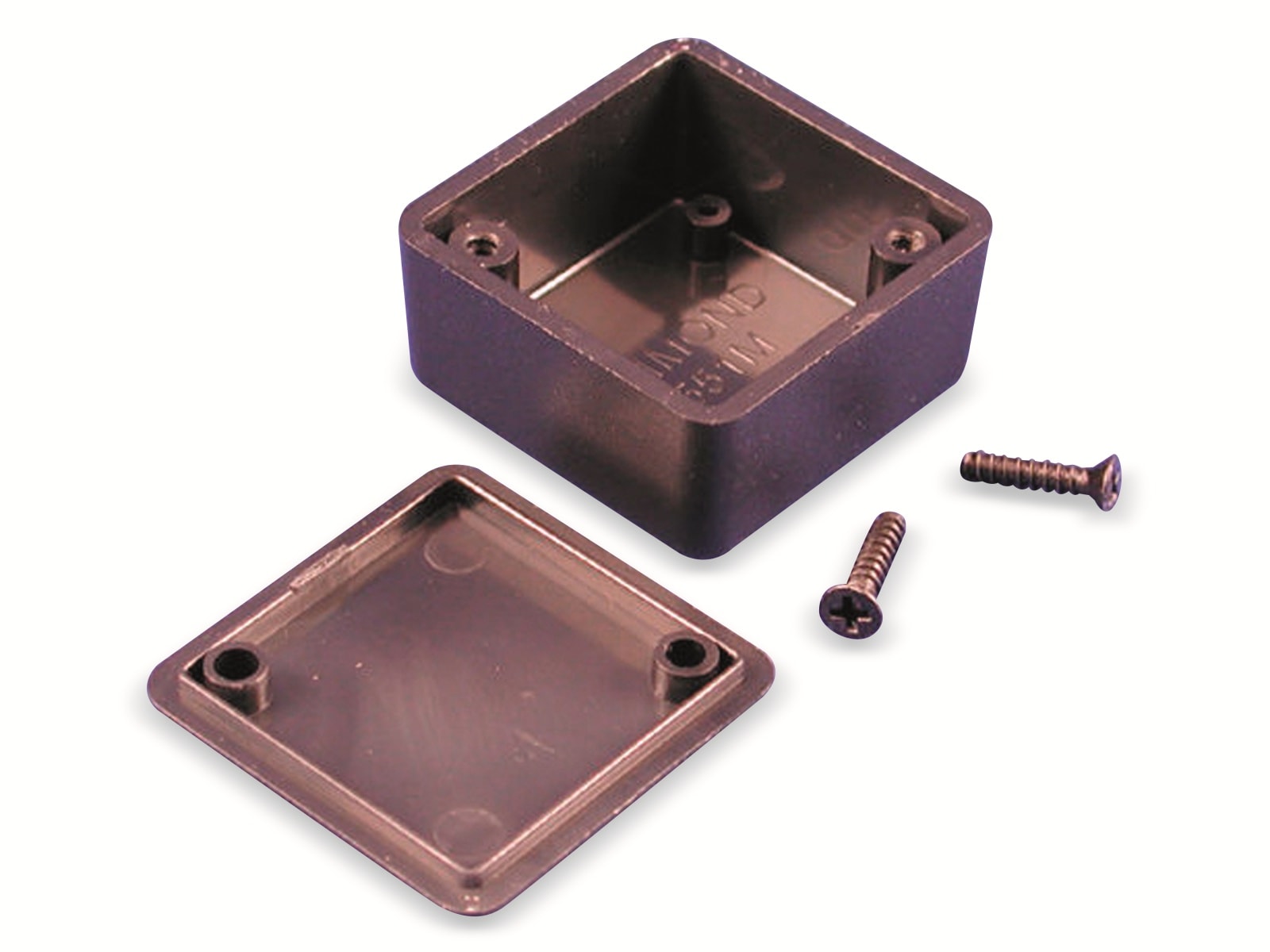 HAMMOND Kunststoff-Gehäuse 1551MBK, ABS, schwarz, IP54, 35x35x20 mm HAMMOND Kunststoff-Gehäuse 1551MBK, ABS, schwarz, IP54, 35x35x20 mm